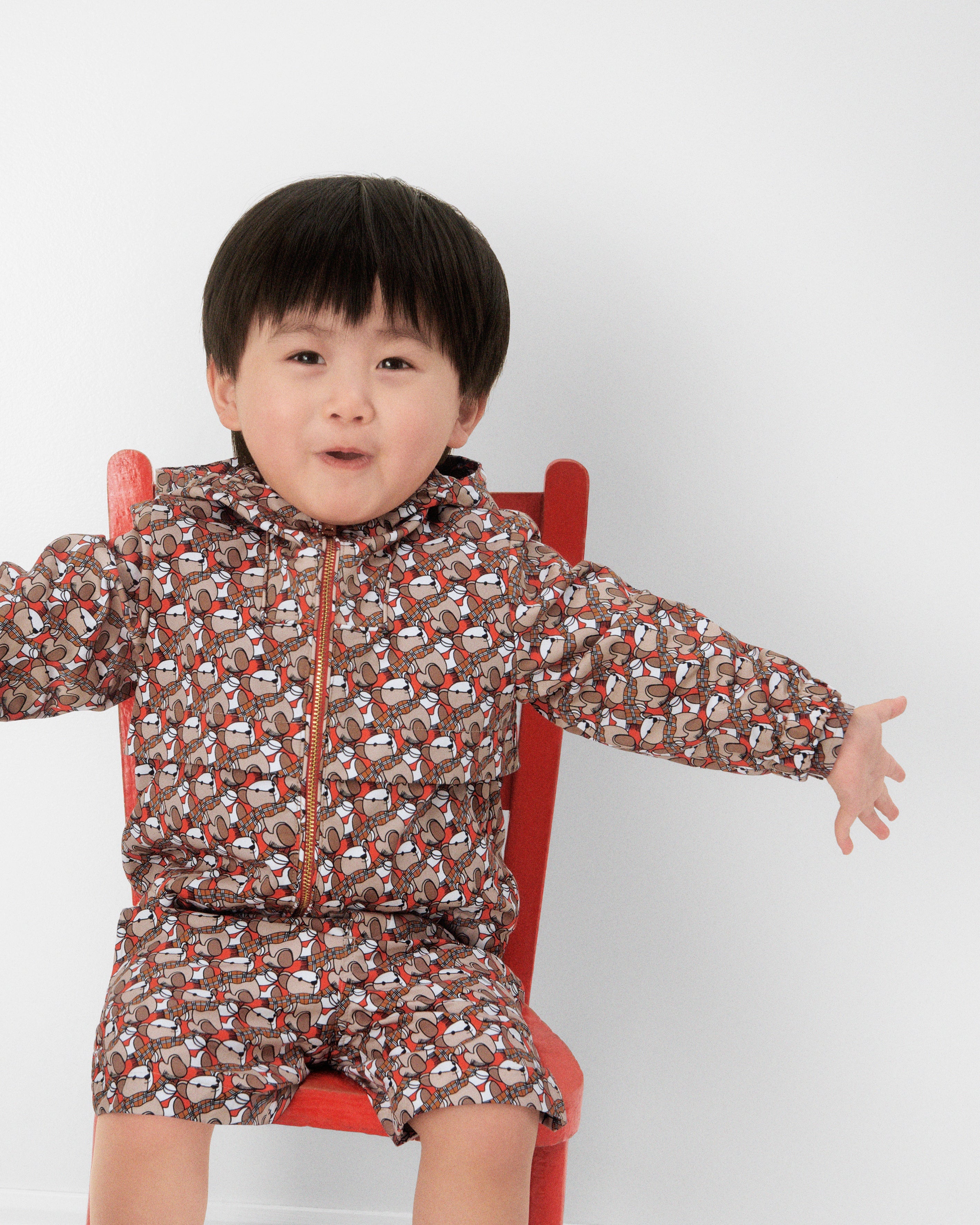 Baby Boys Mini Wilbur Short Jacket in Beige