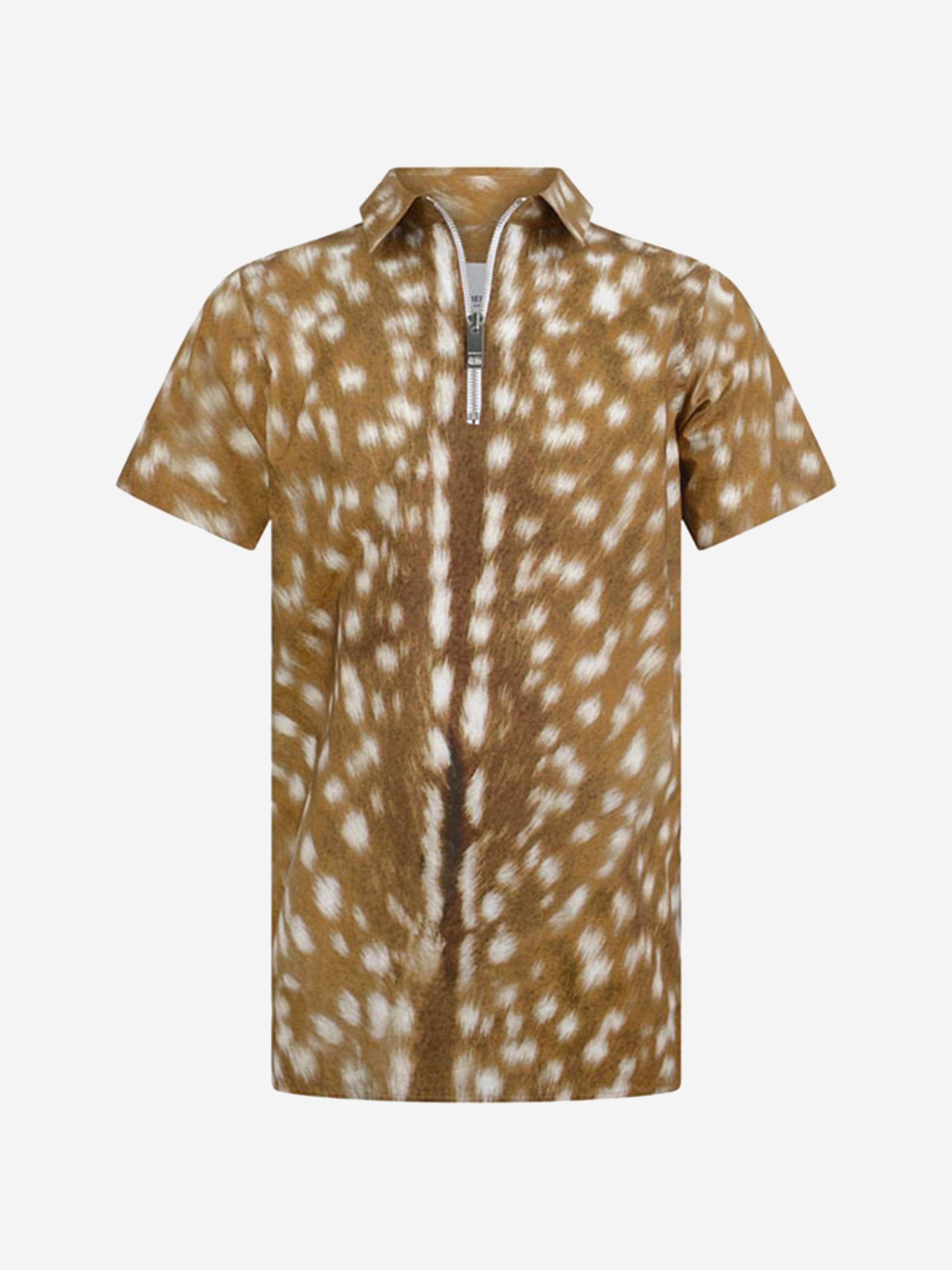 Boys Deer Print Cotton Shirt