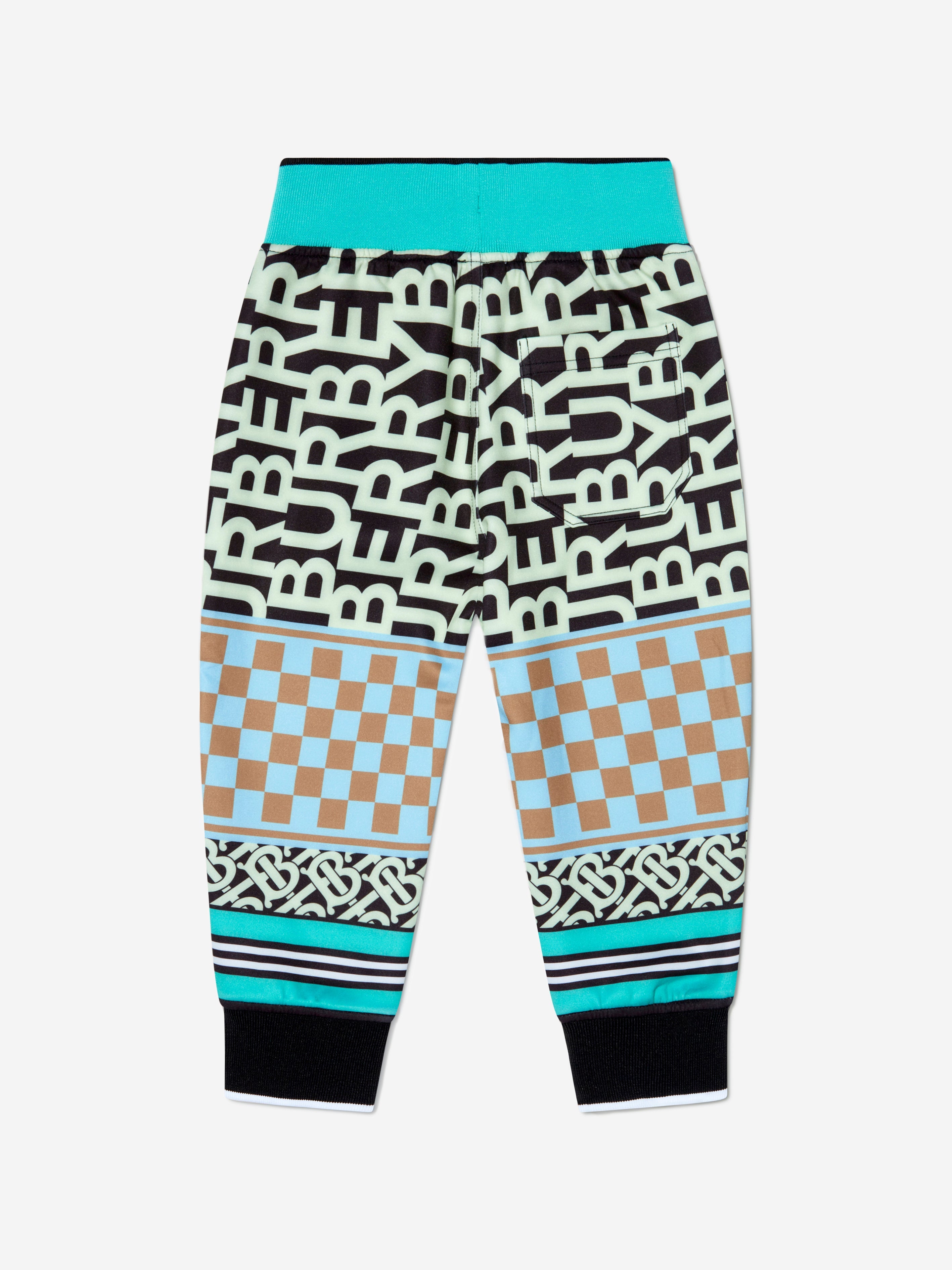 Boys Monogram Patterned Jersey Joggers