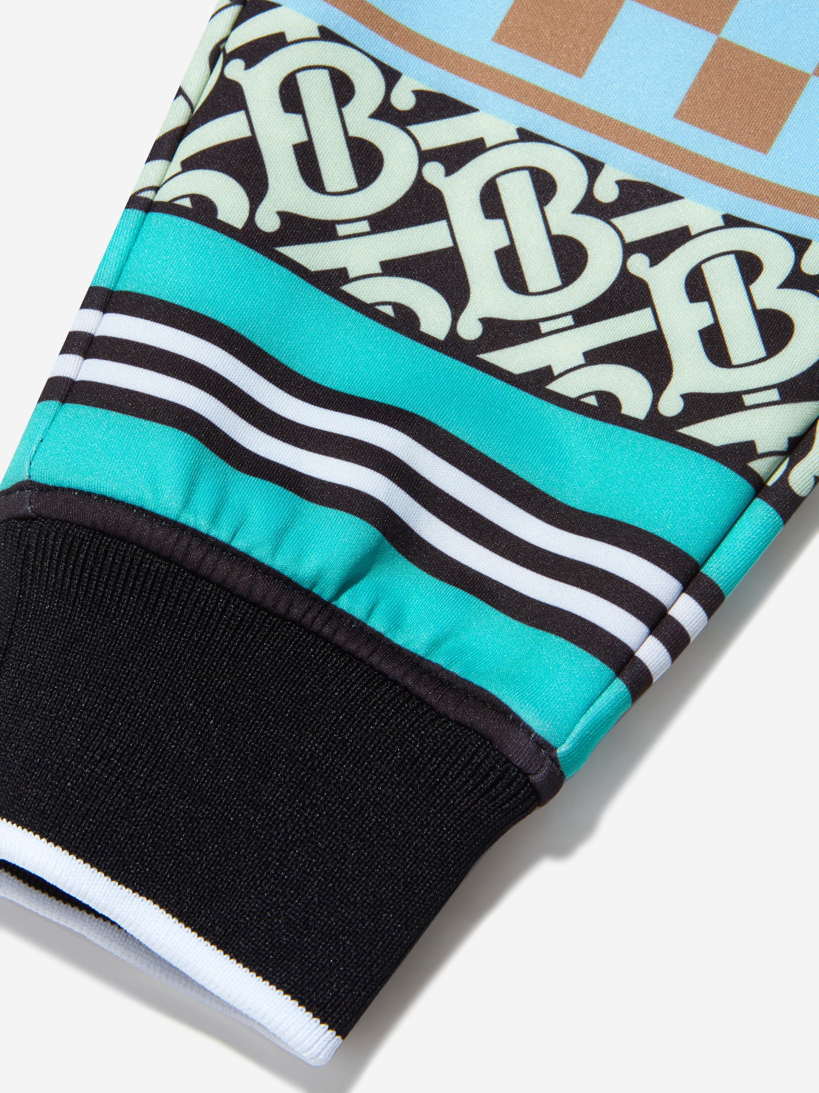 Boys Monogram Patterned Jersey Joggers