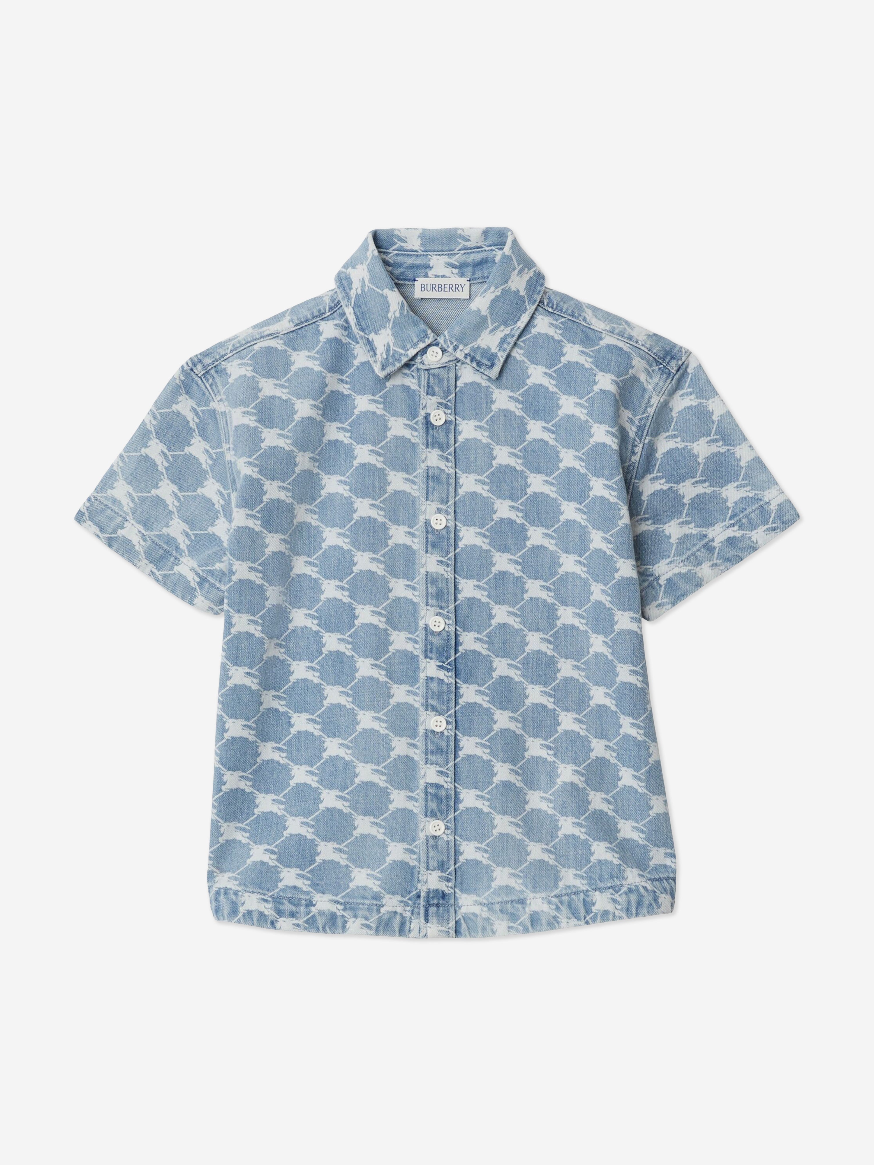 Boys Short Sleeve Alan Shirt in Blue