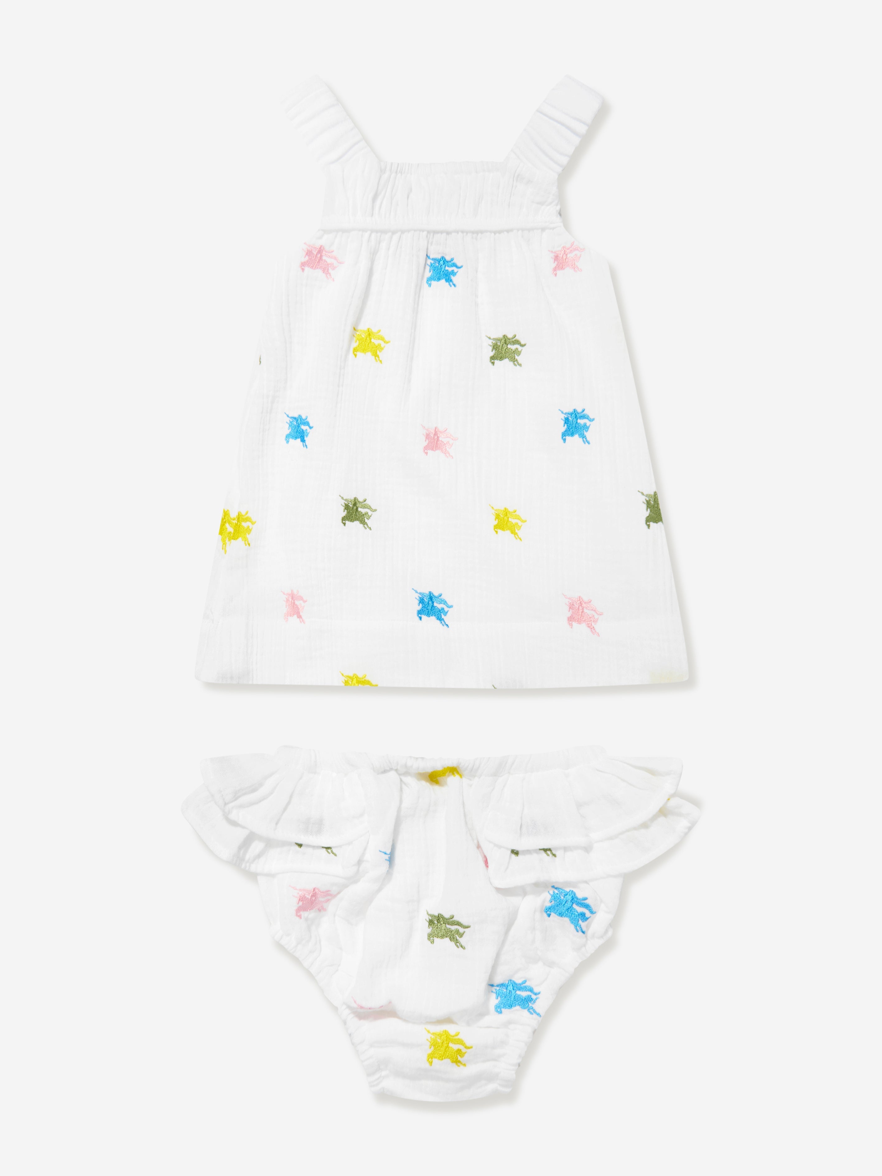 Baby Girls EKD Bethan Dress With Knickers in White