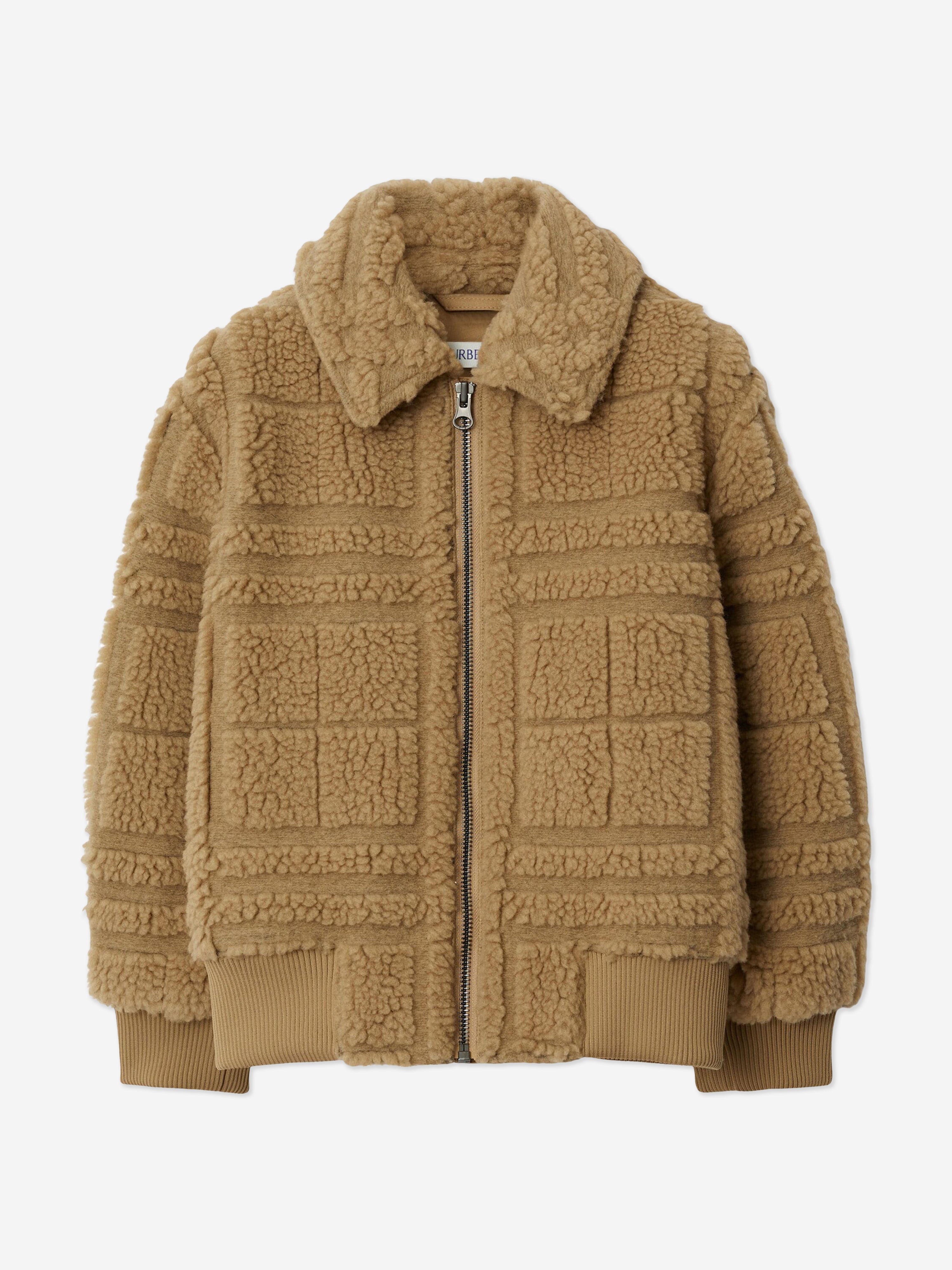 Boys Check Peter Jacket in Beige