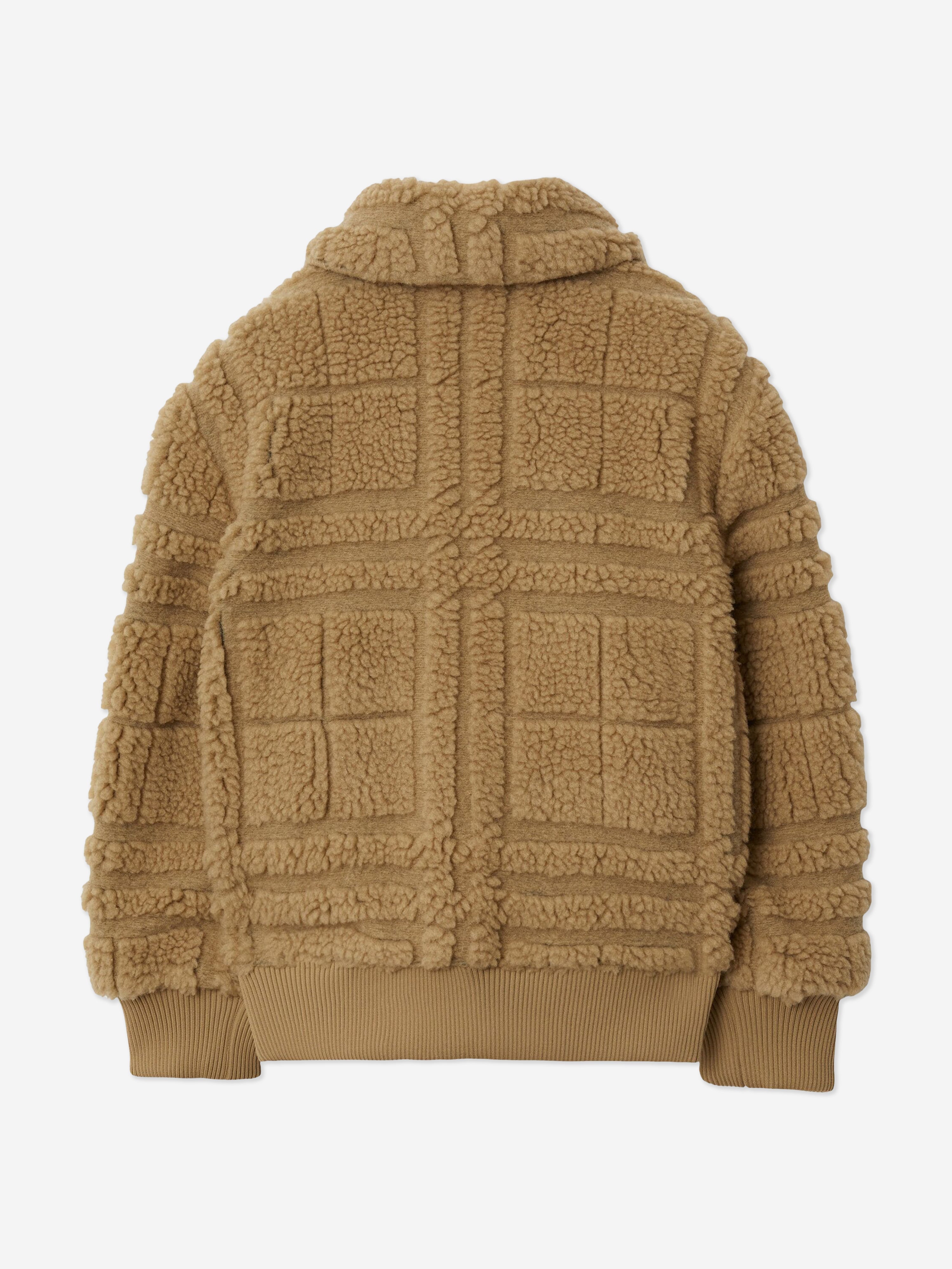 Boys Check Peter Jacket in Beige