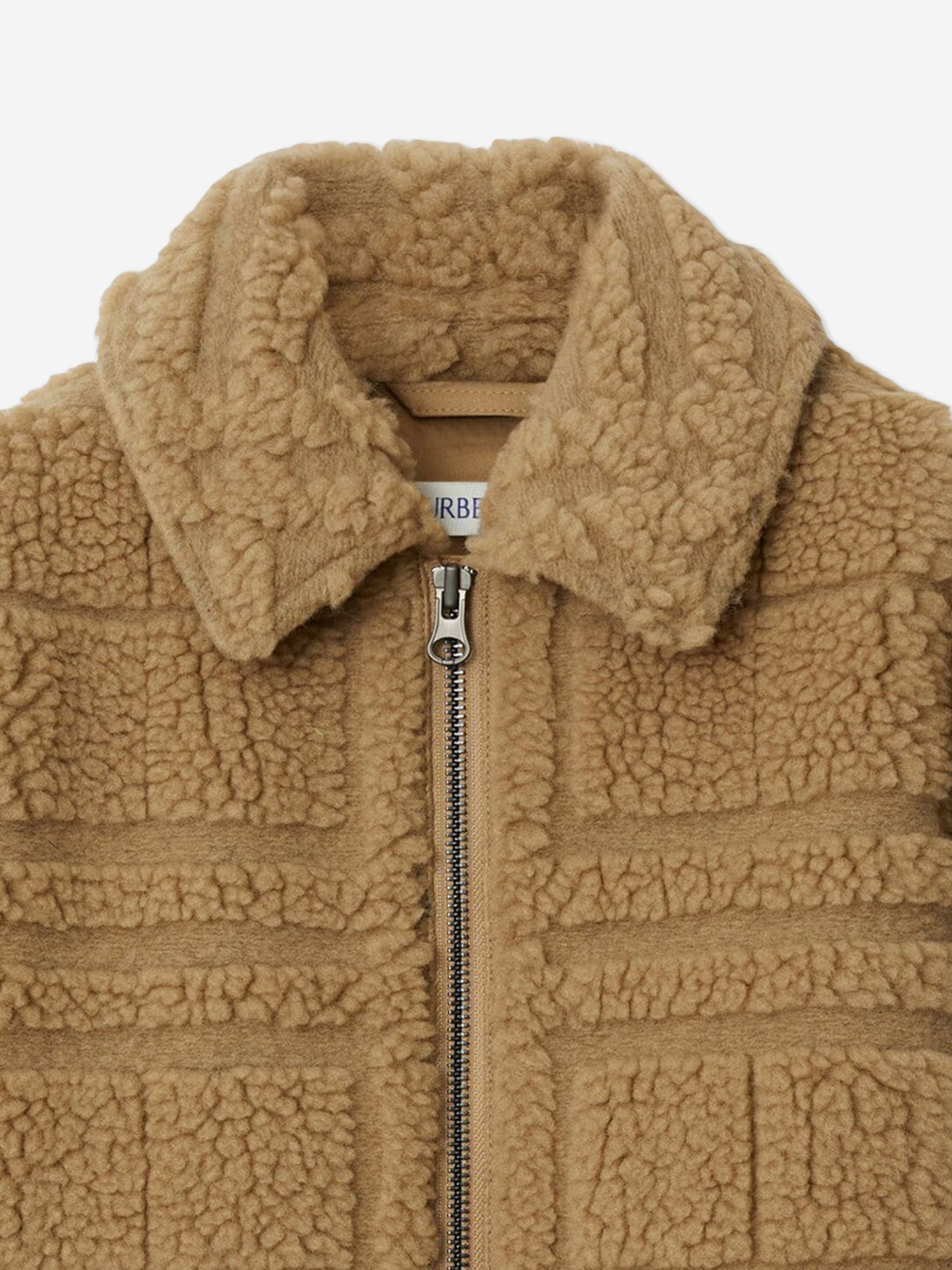 Boys Check Peter Jacket in Beige