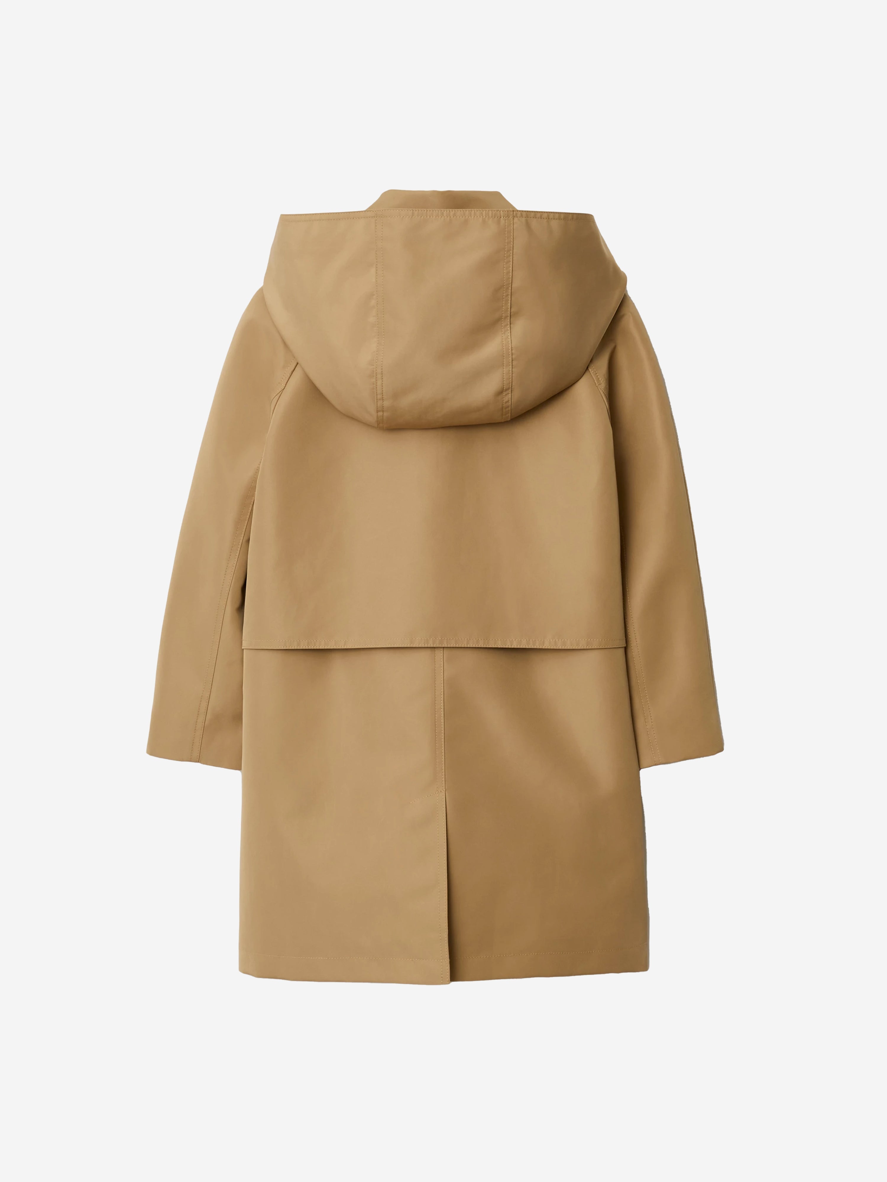 Boys Nathaniel Hooded Car Coat in Beige
