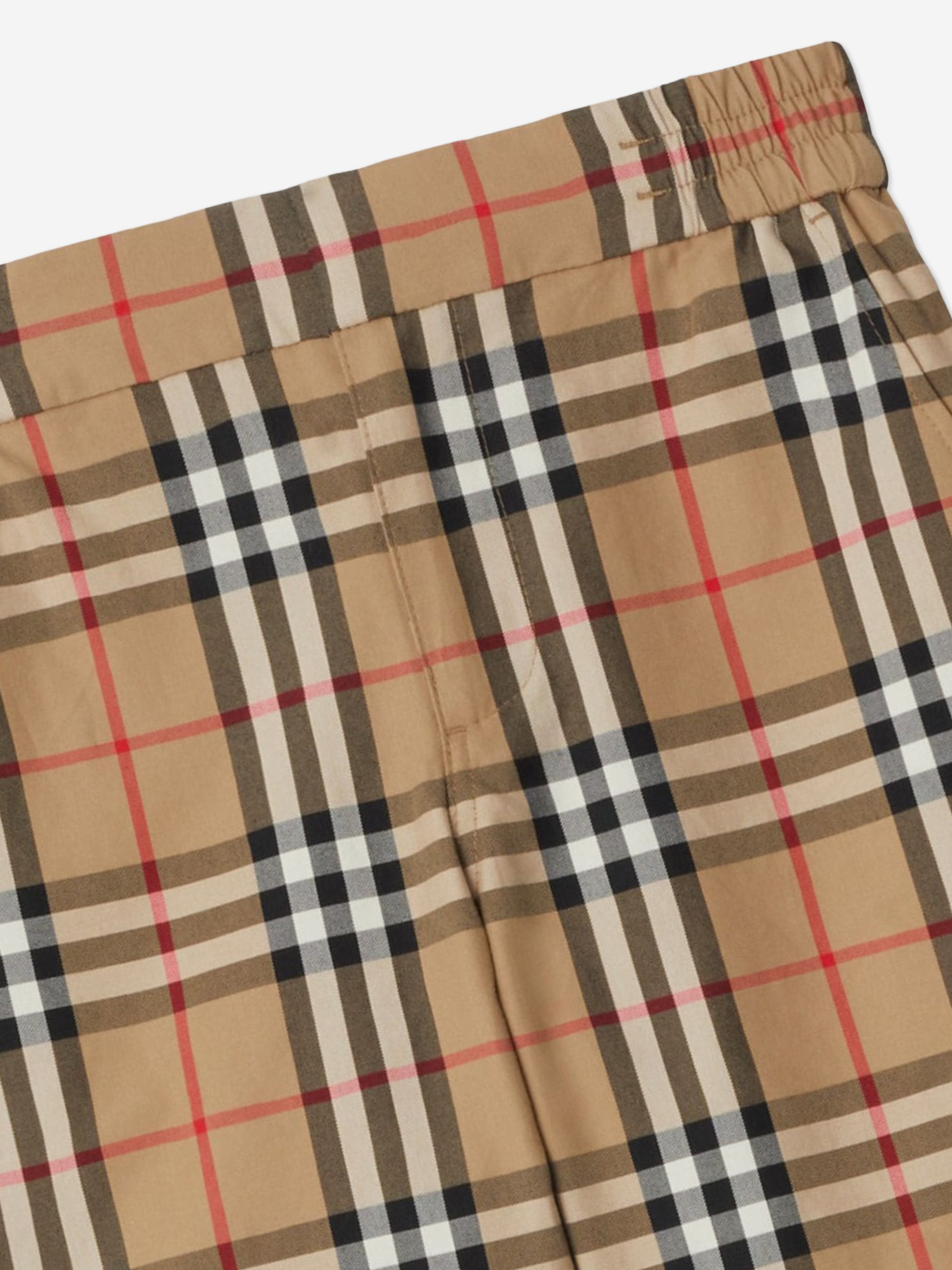Boys Vintage Check Hal Shorts in Beige