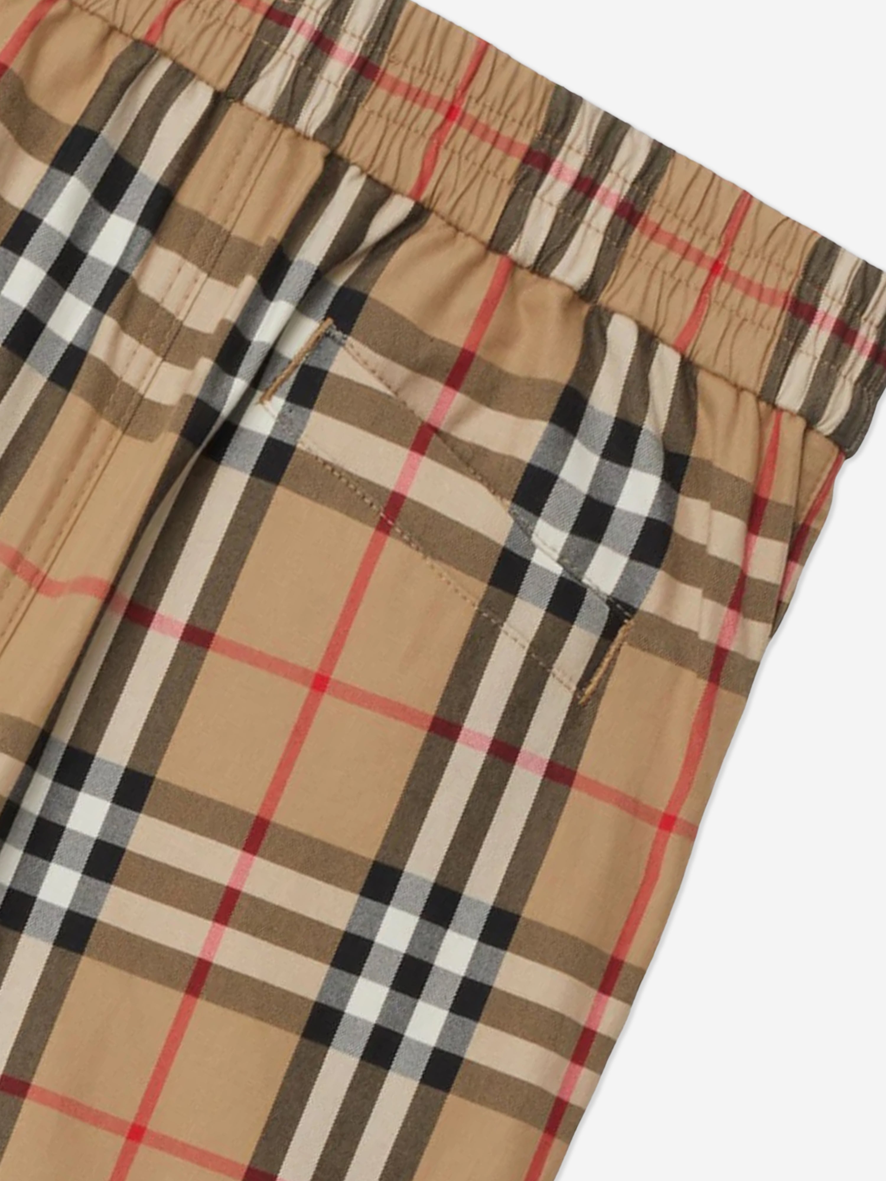 Boys Vintage Check Hal Shorts in Beige