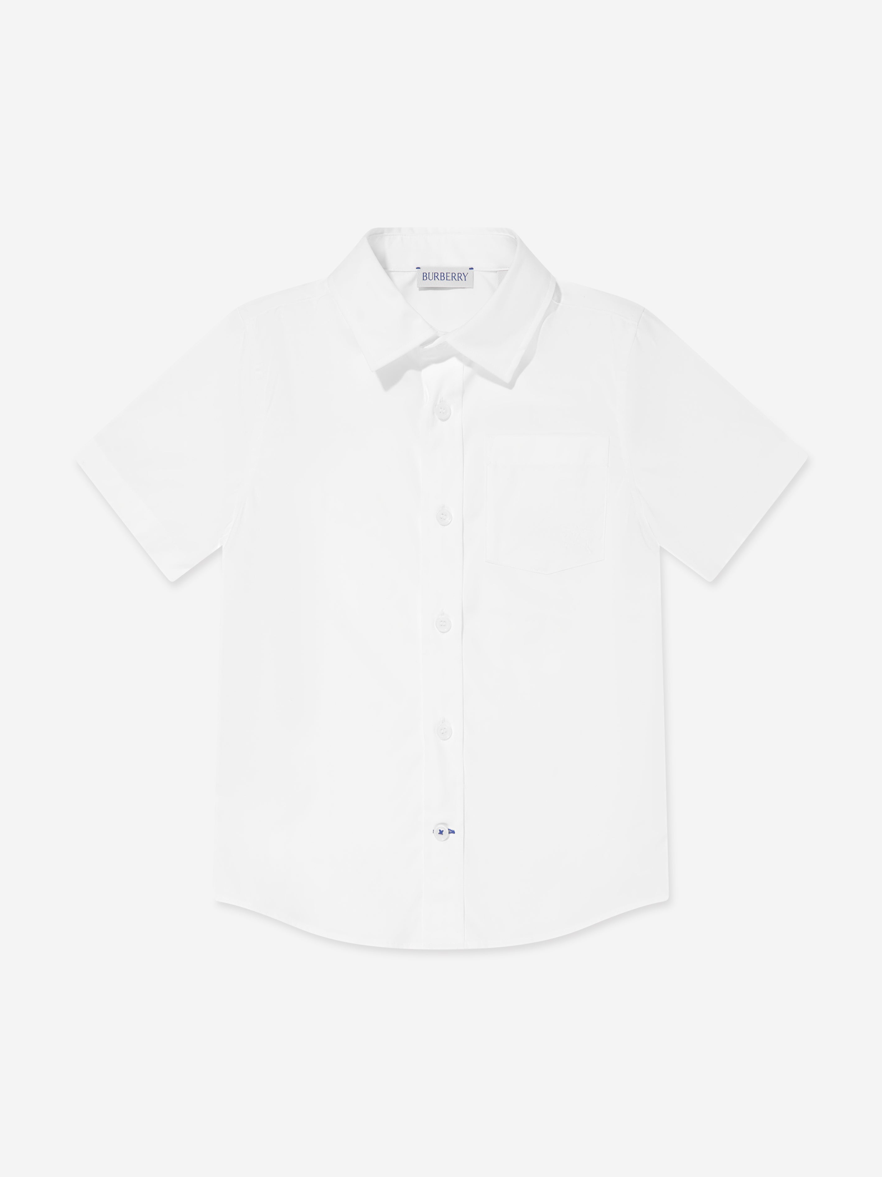Boys Embroidered Logo Owen Shirt in White