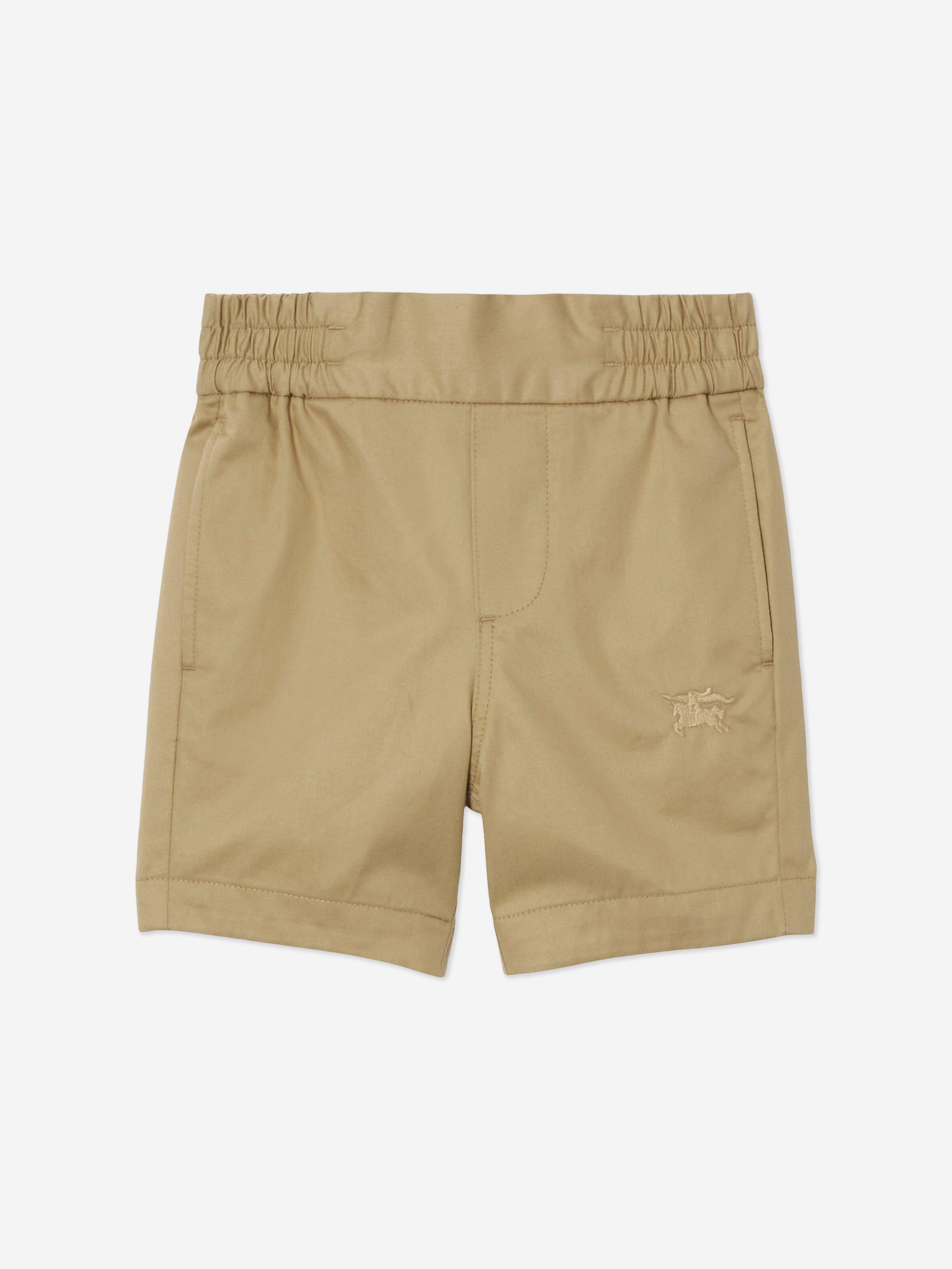Boys Travard Logo Shorts in Beige