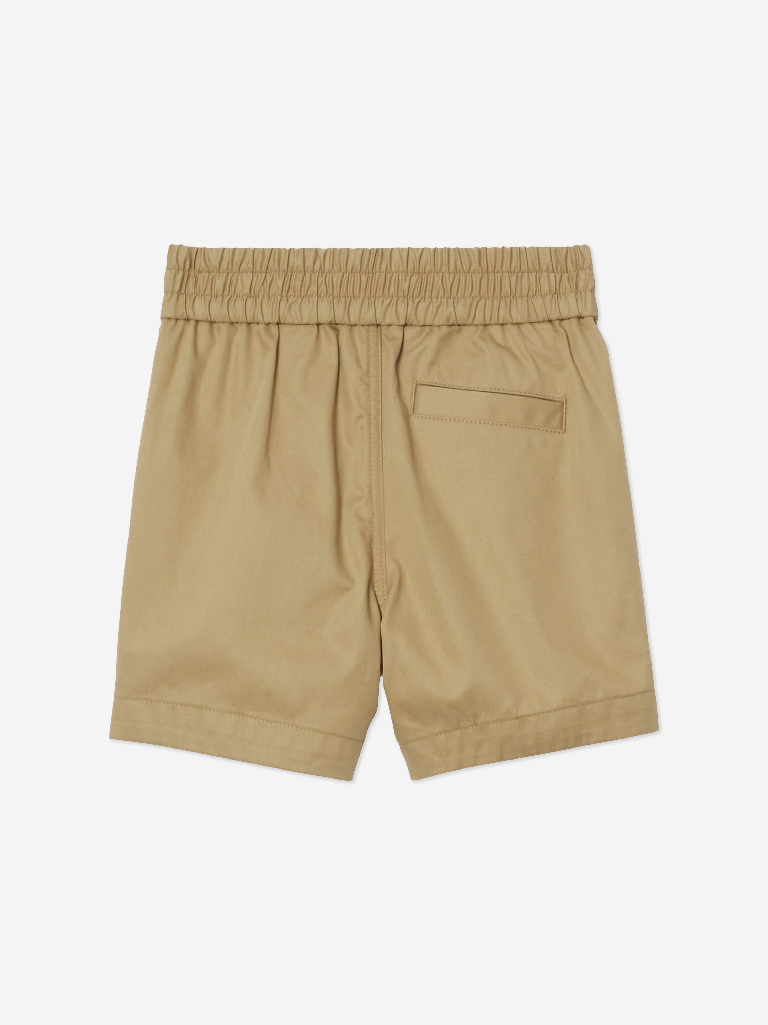 Boys Travard Logo Shorts in Beige