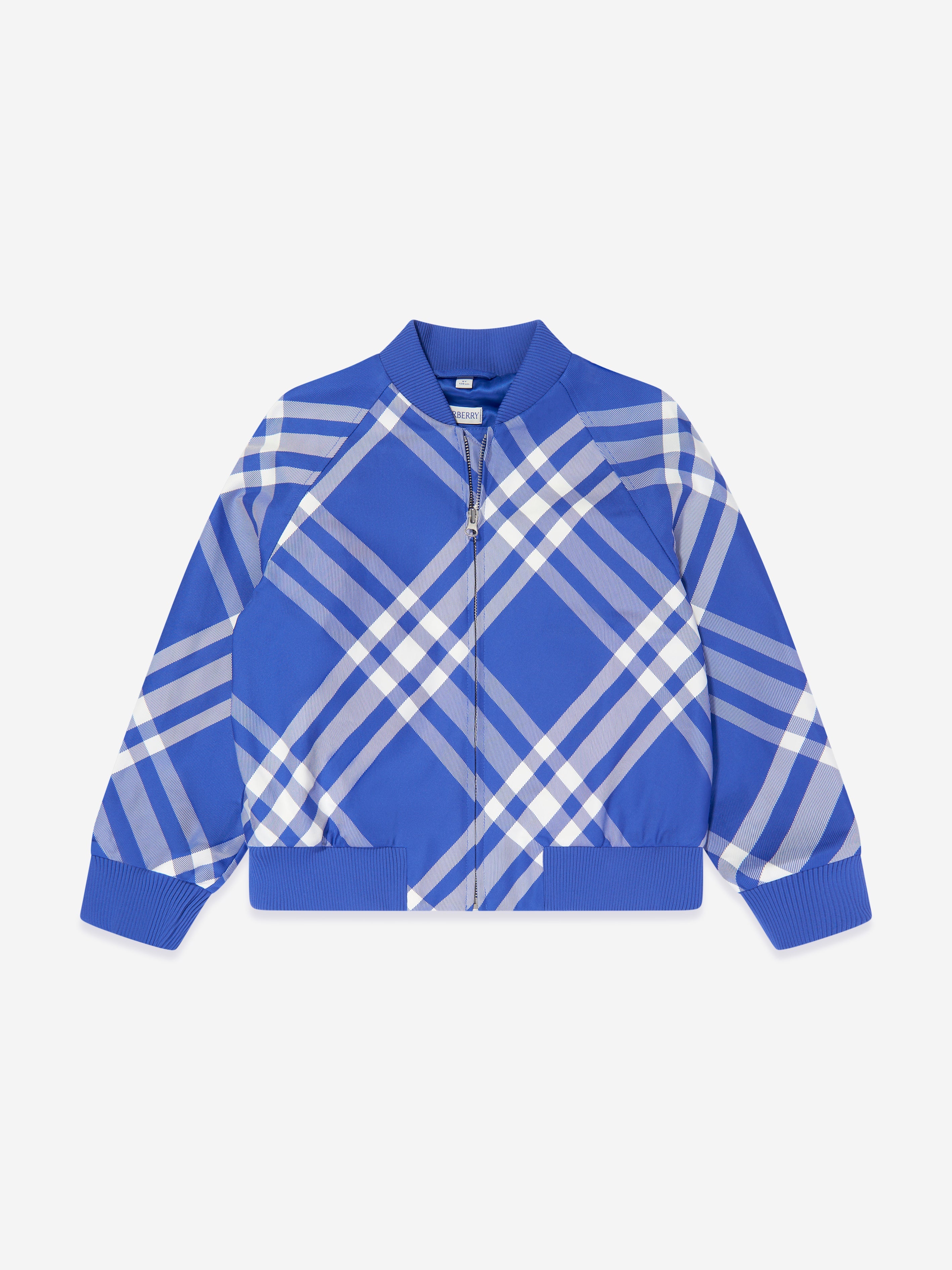 Boys Check Duncan Sweatshirt in Blue