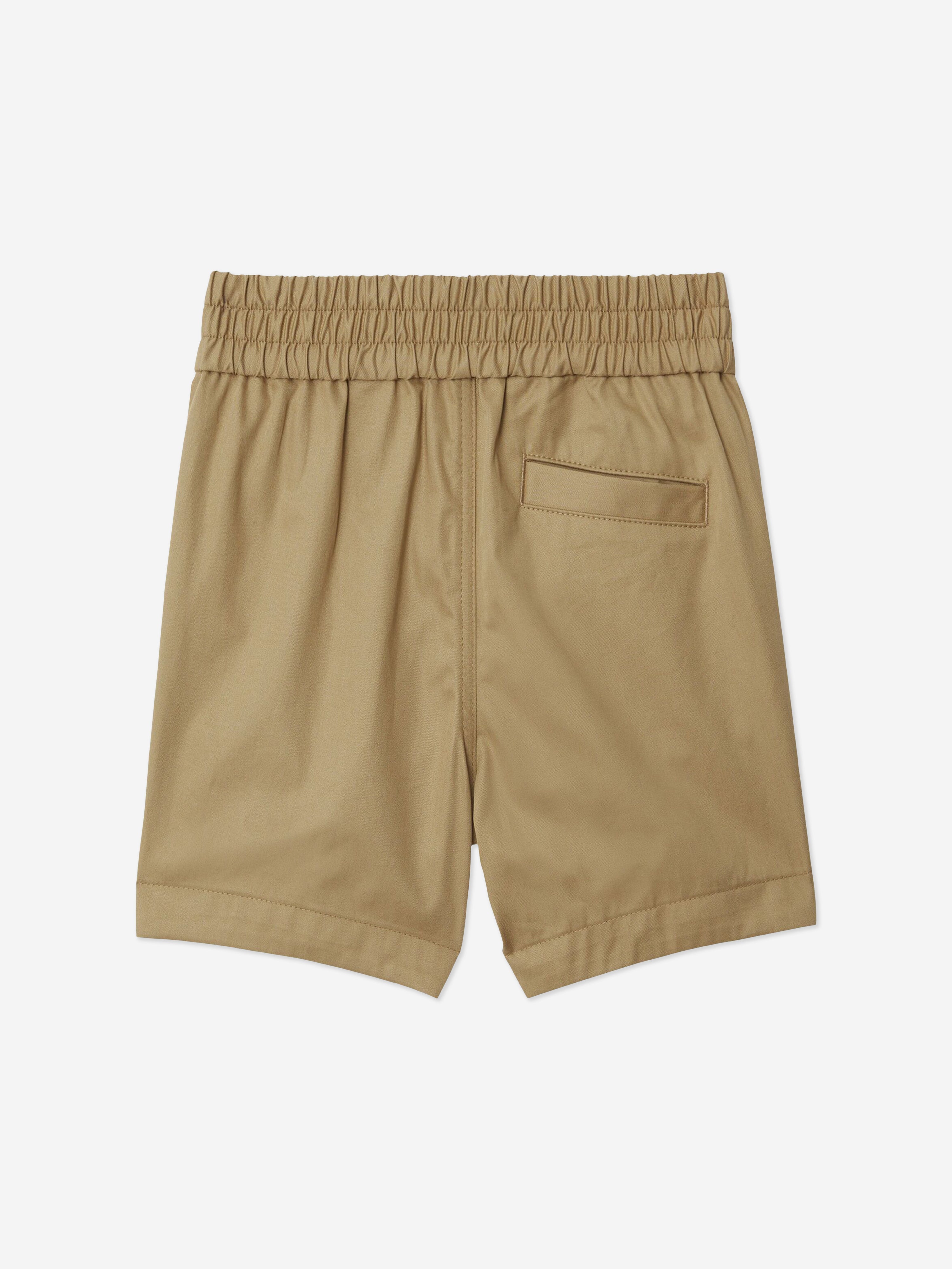 Baby Boys Mini Travard Shorts in Beige