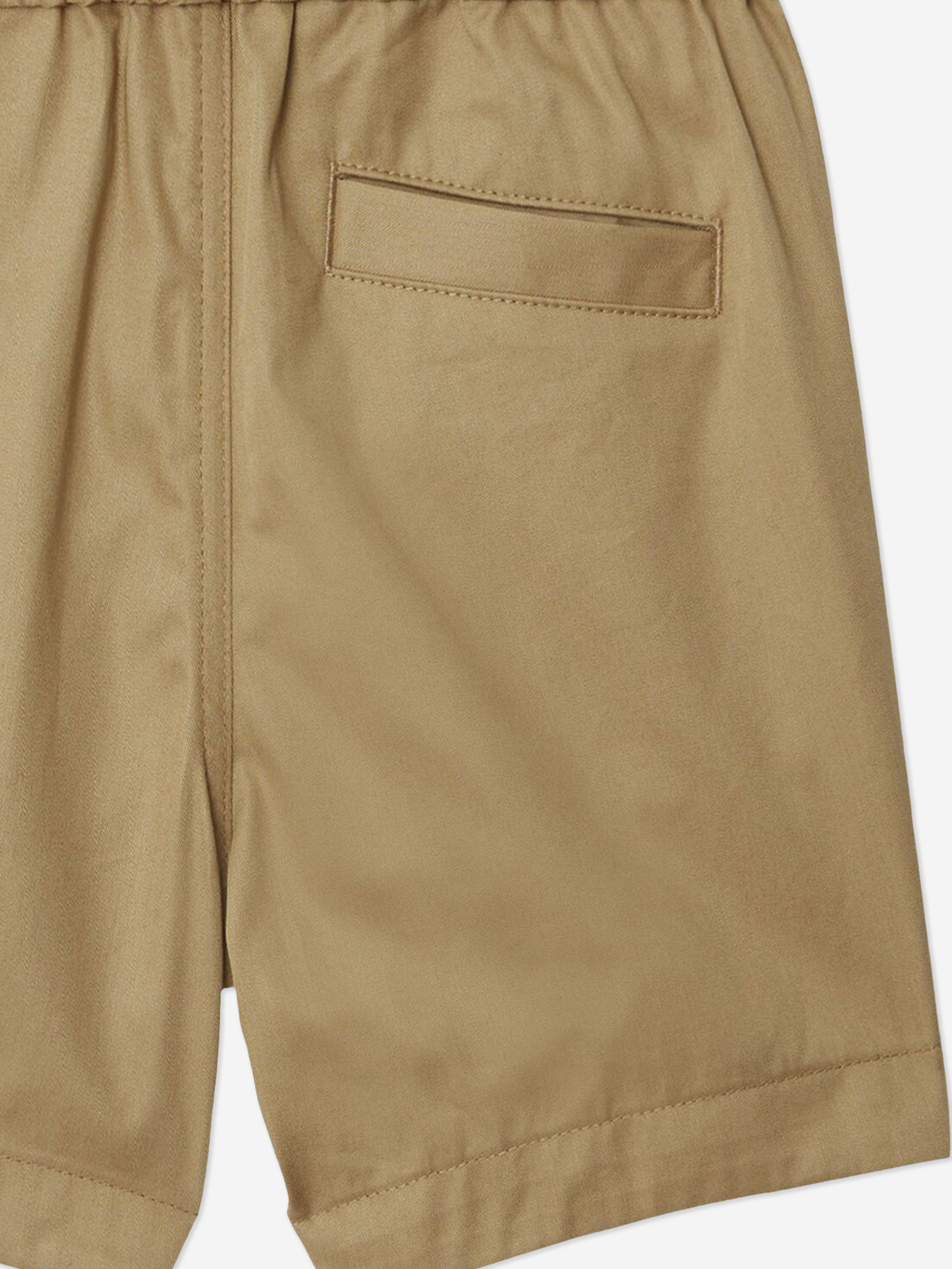 Baby Boys Mini Travard Shorts in Beige