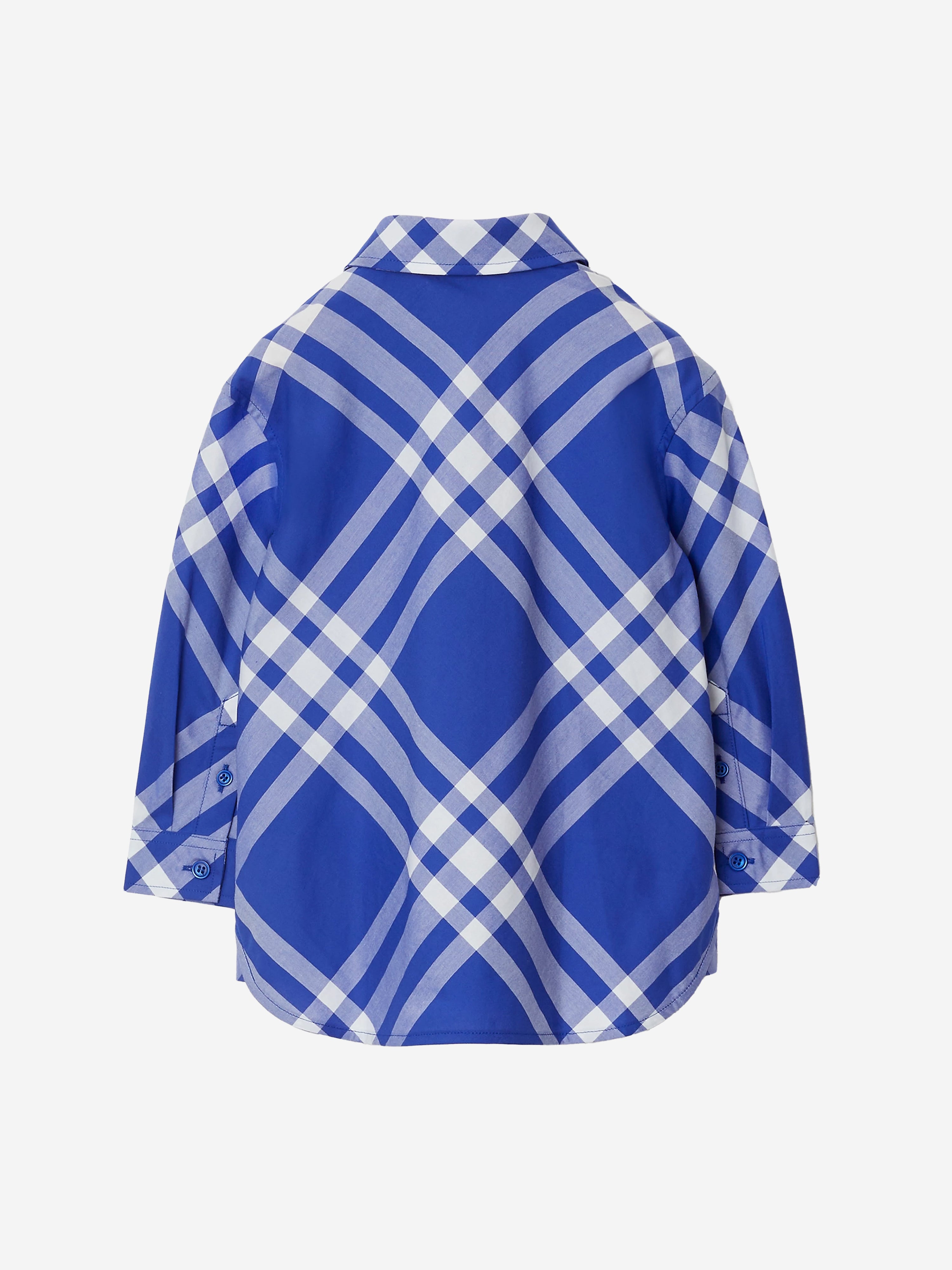 Boys Check Angelo Shirt in Blue
