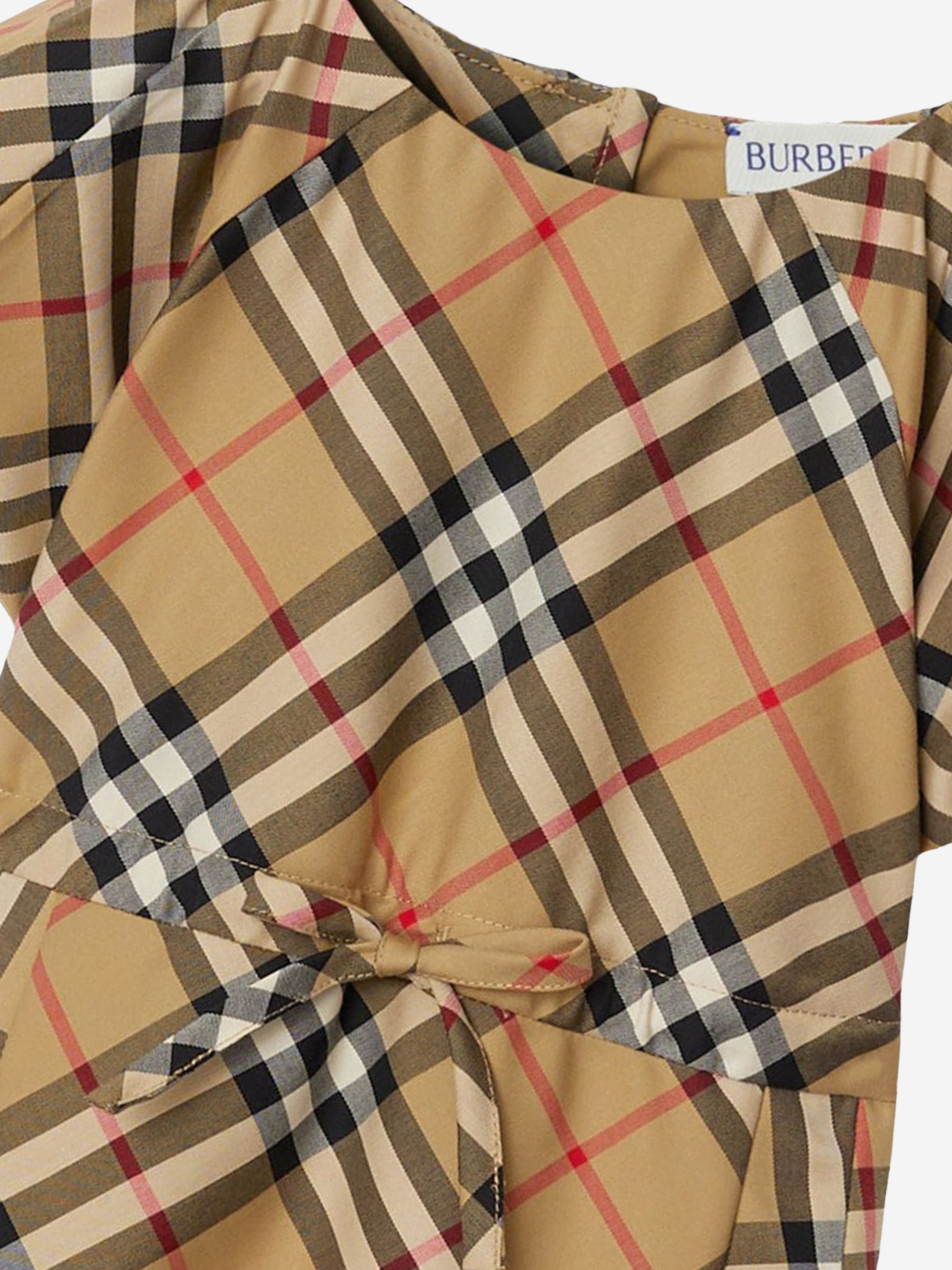 Baby Girls Archive Check Jada Dress in Beige