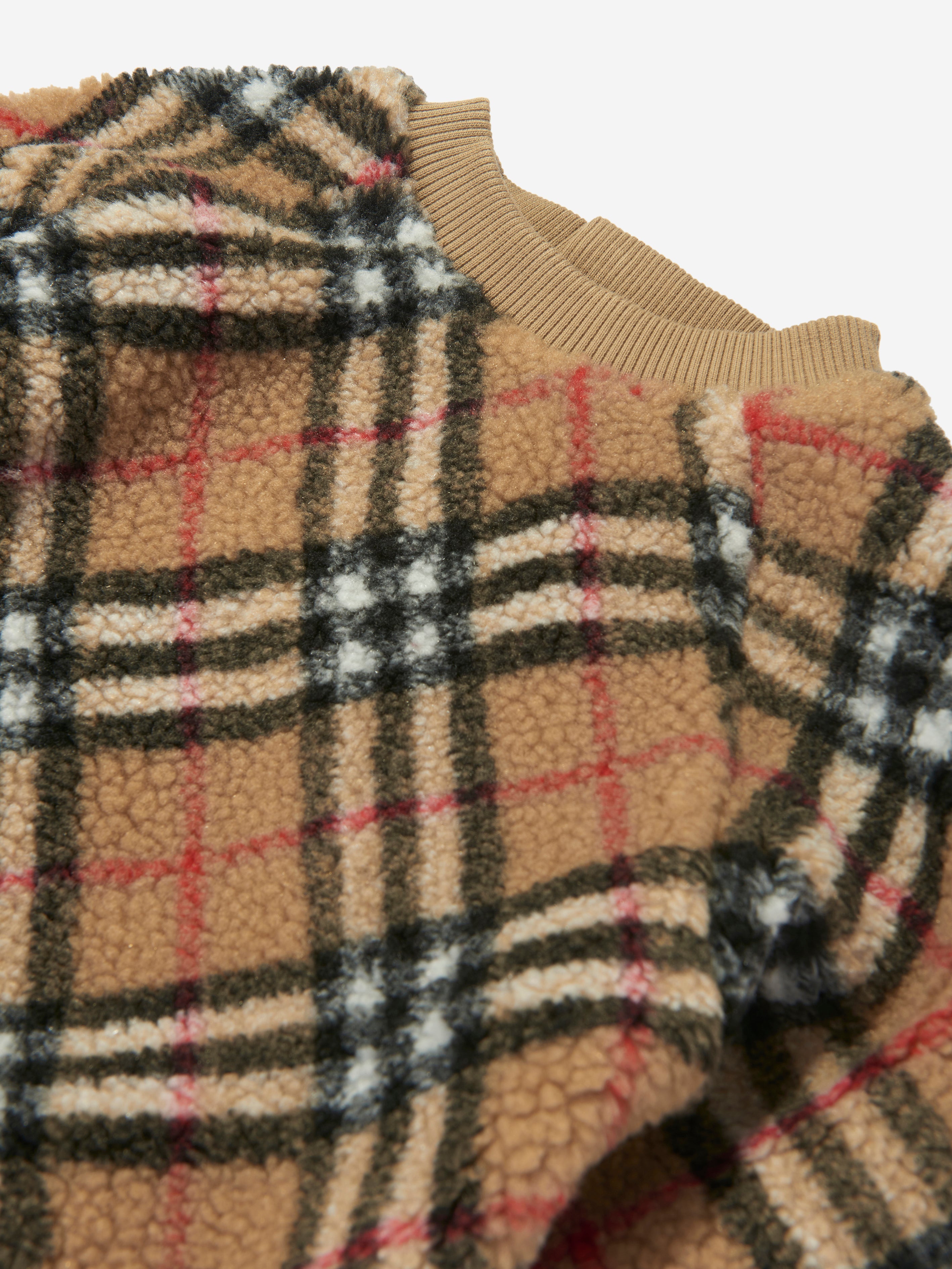 Baby Check Mini Lora Sweatshirt in Beige