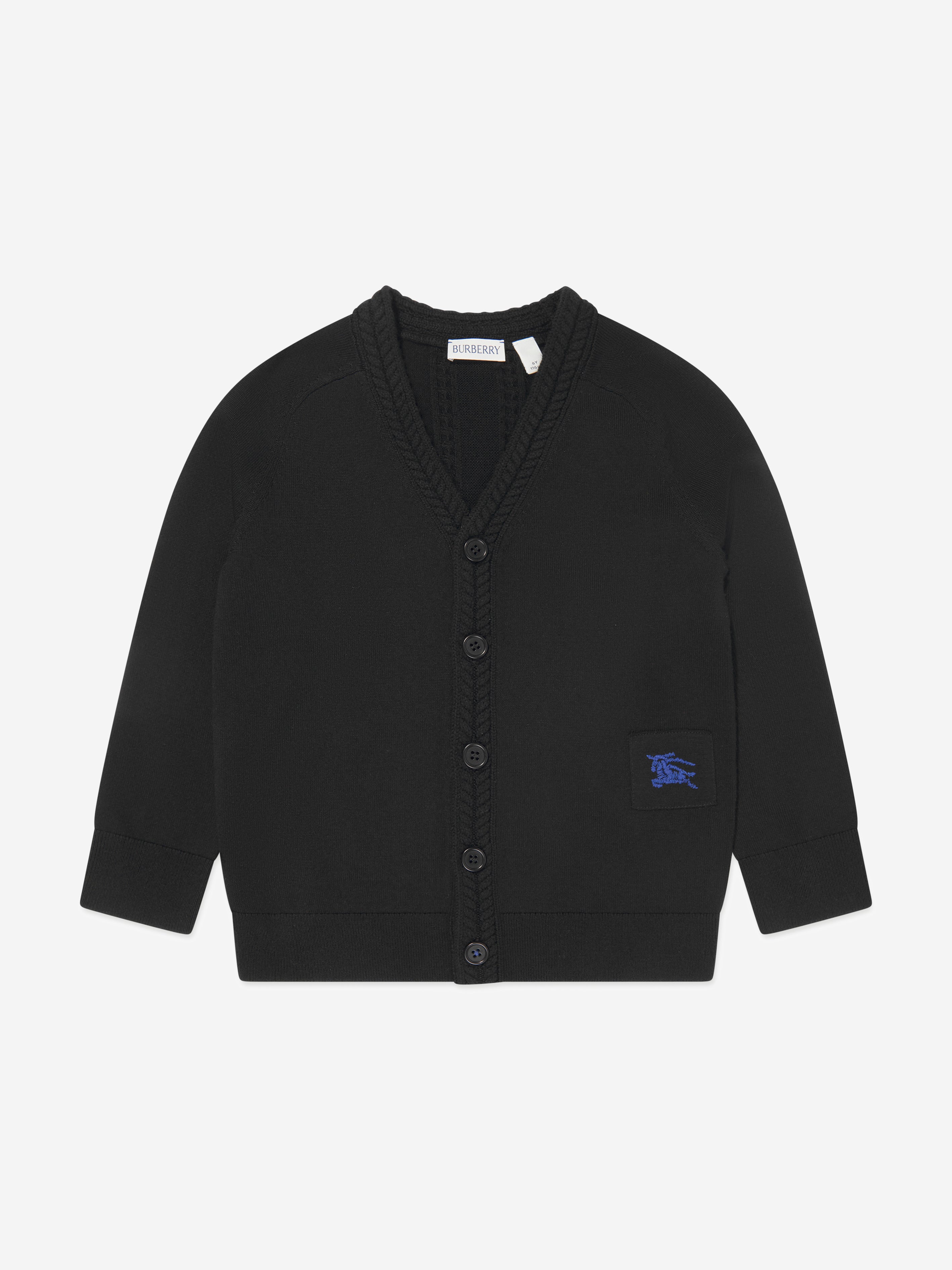 Boys Wool Knit Graham Cardigan in Black