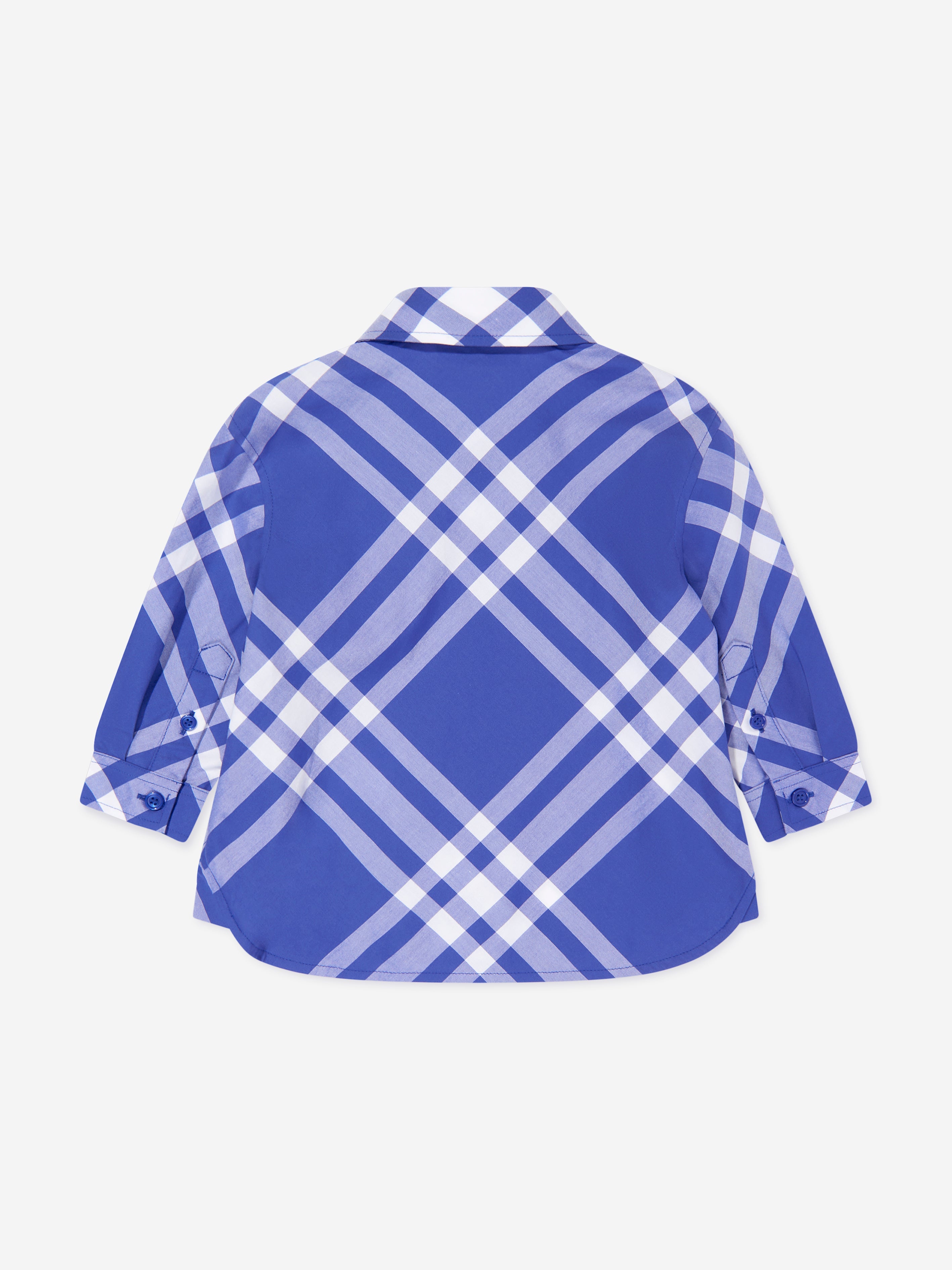 Baby Boys Check Angelo Shirt in Blue