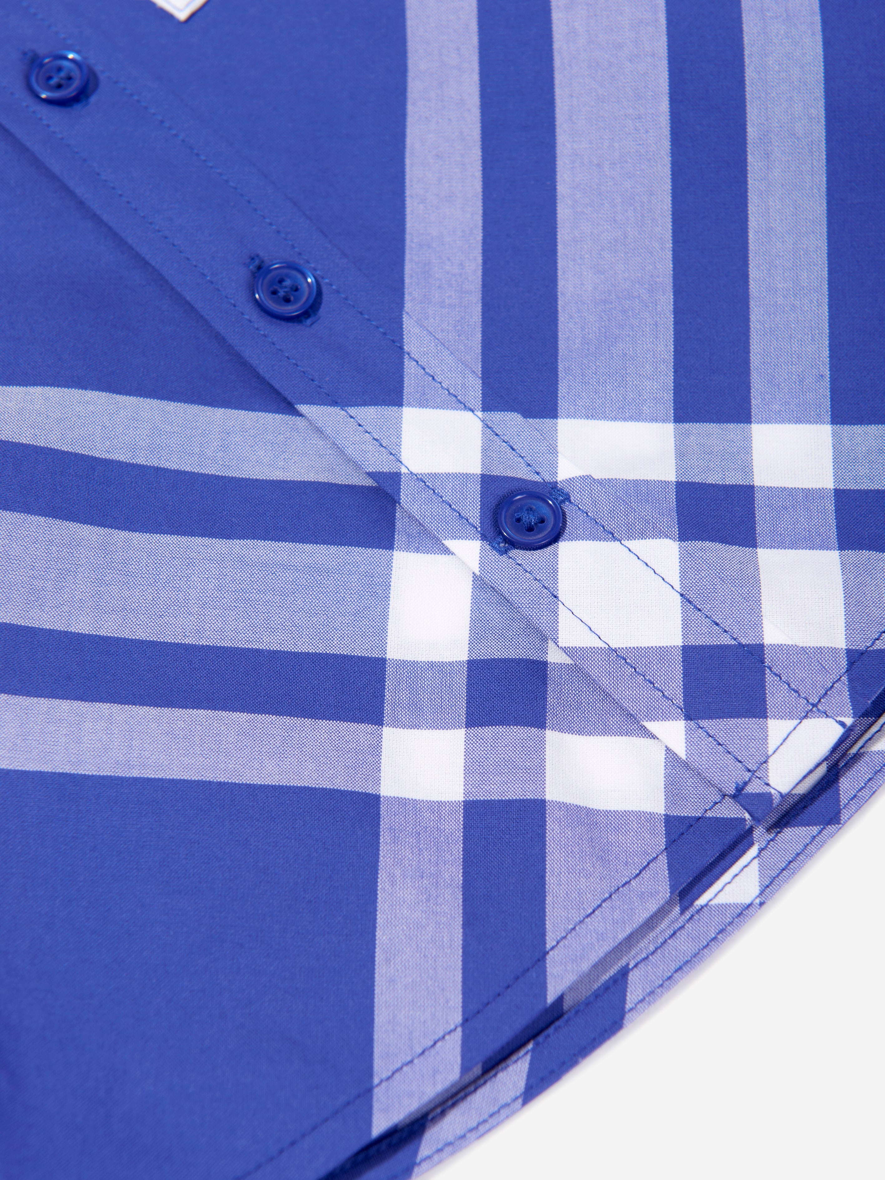 Baby Boys Check Angelo Shirt in Blue