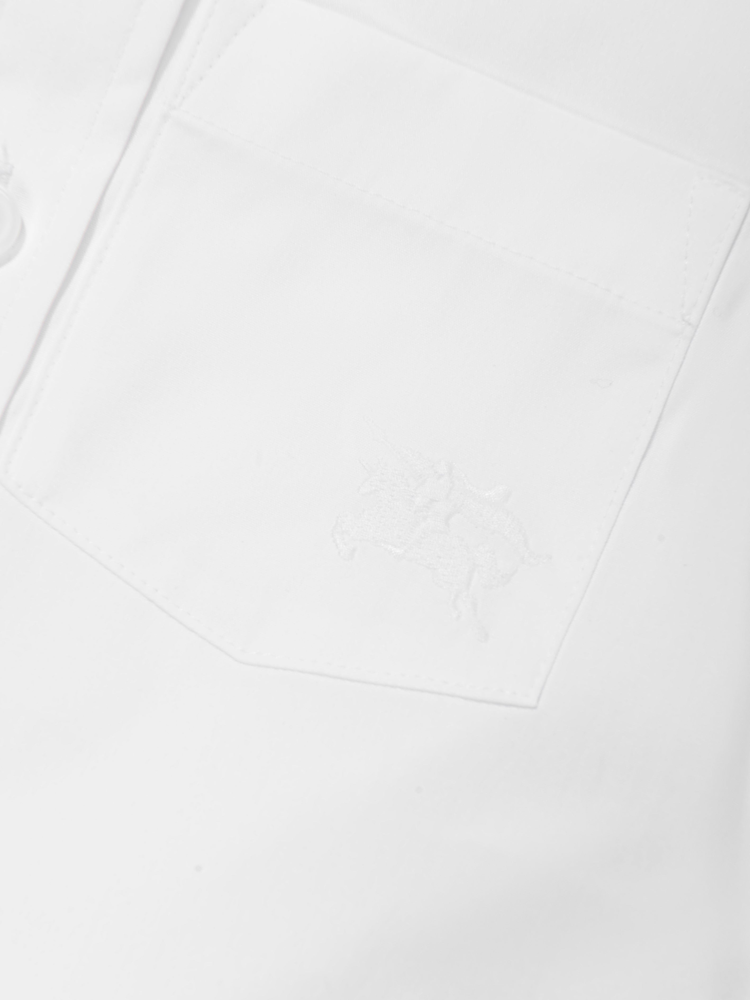 Baby Boys Embroidered Logo Owen Shirt in White
