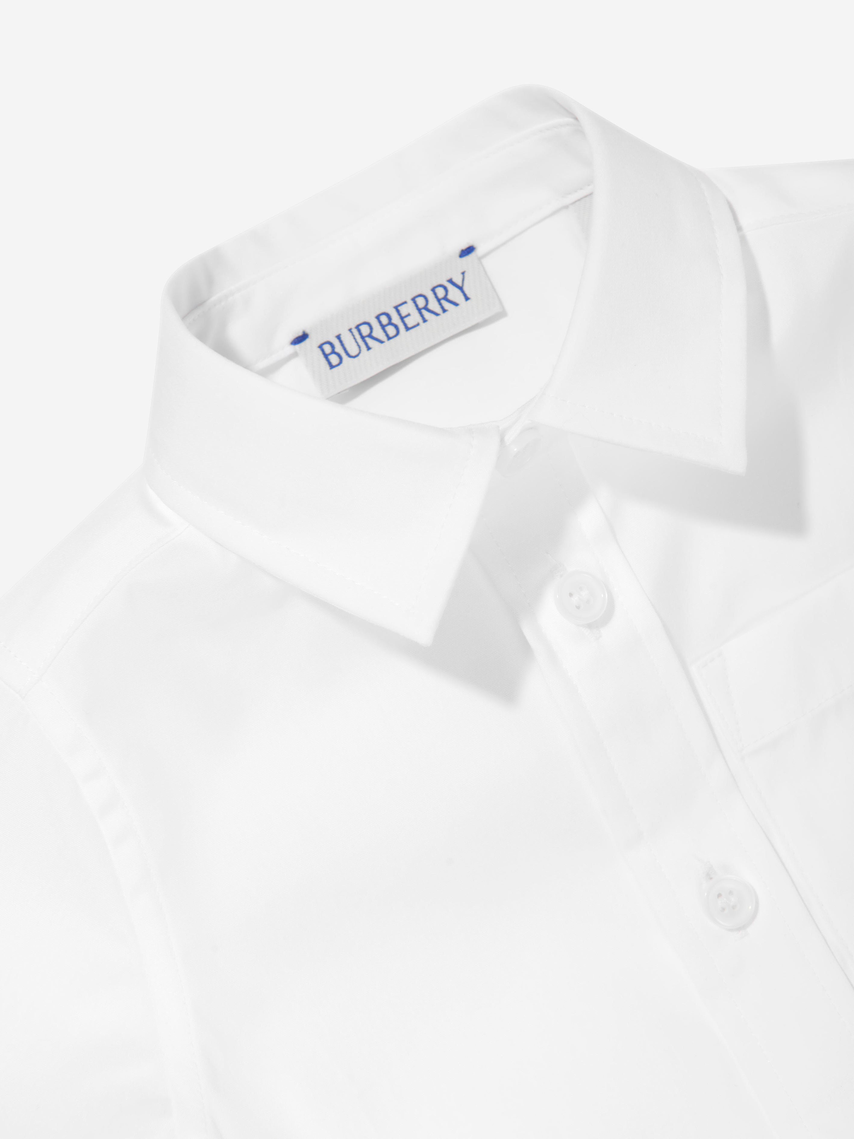 Baby Boys Embroidered Logo Owen Shirt in White