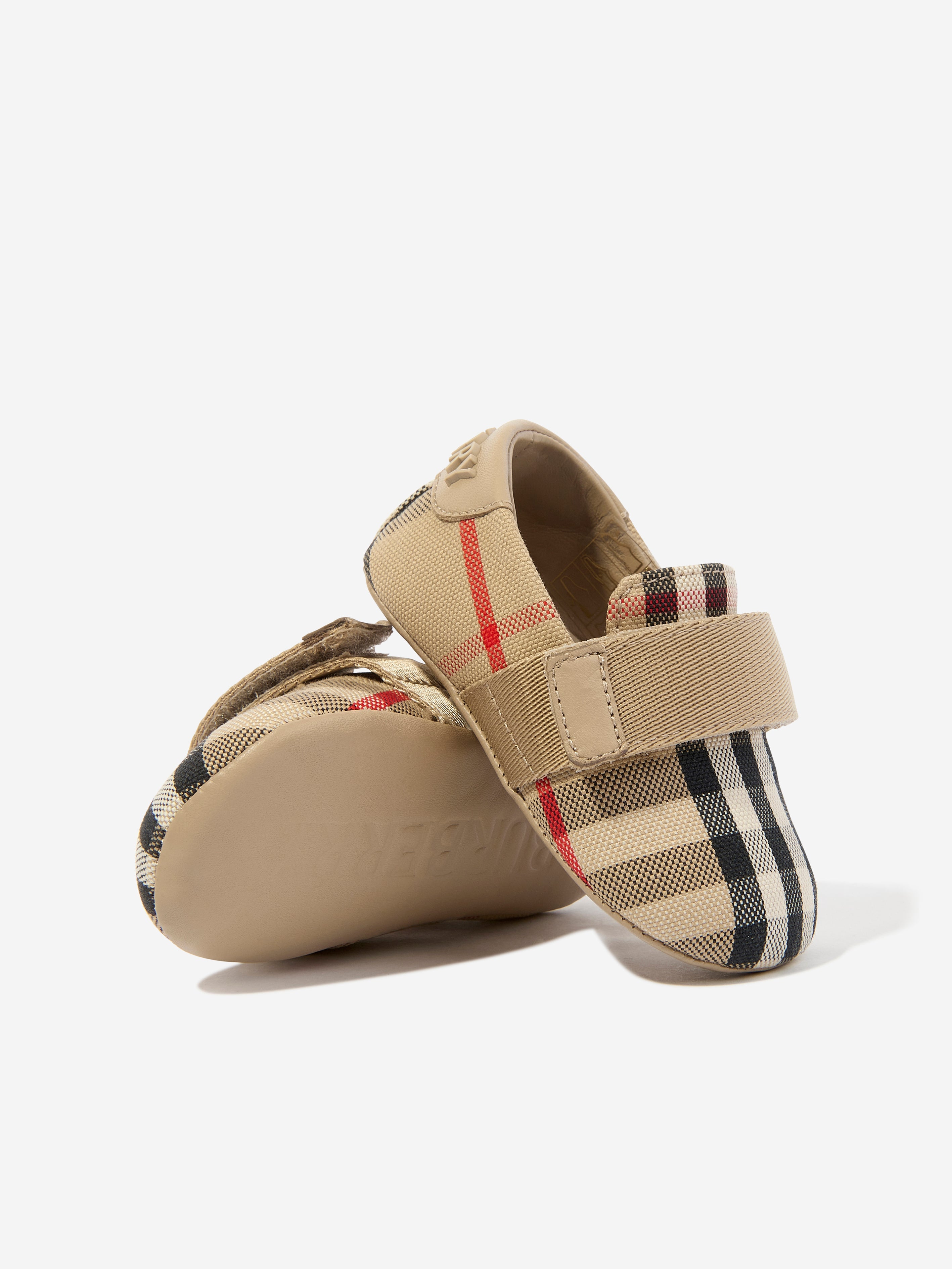 Baby Girls Check Josie Pre Walkers in Beige