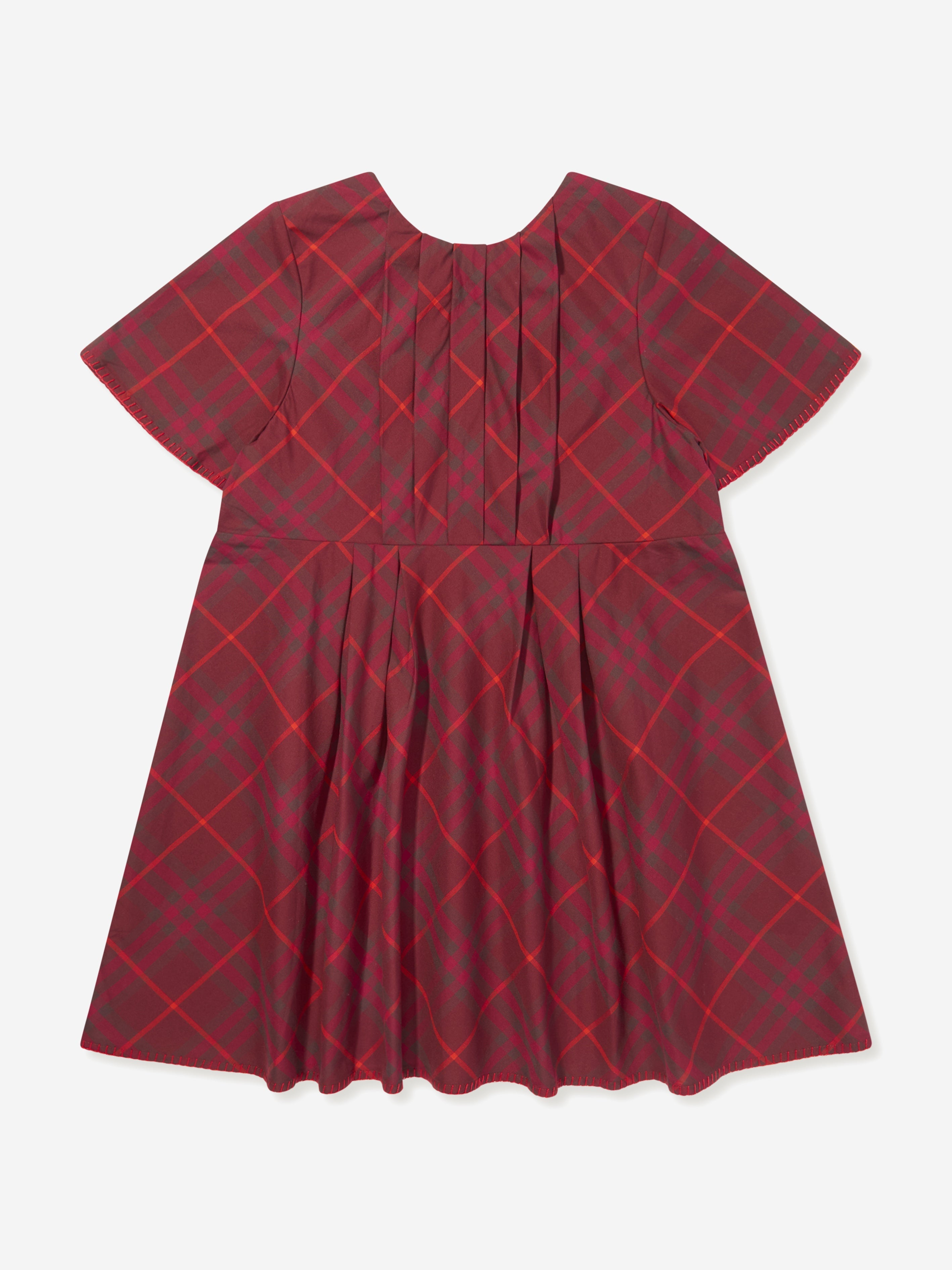Girls Check Gia Dress in Red