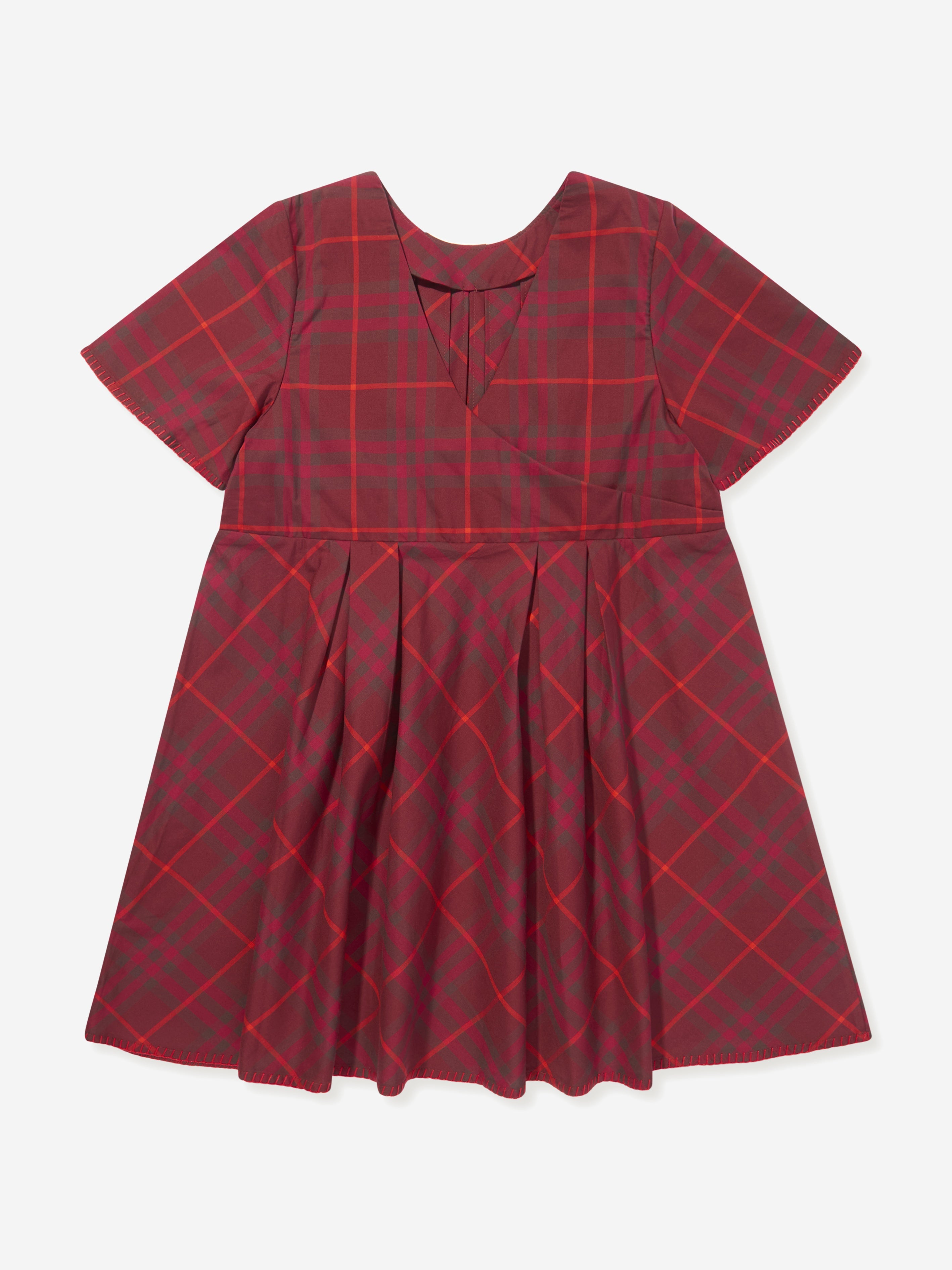 Girls Check Gia Dress in Red