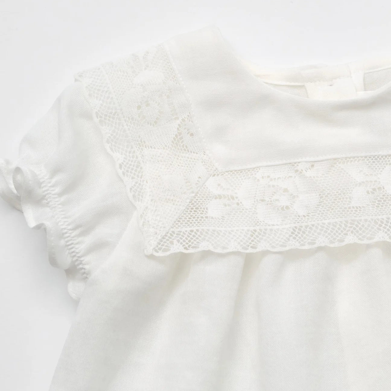Baby Girls White Cotton Blouse
