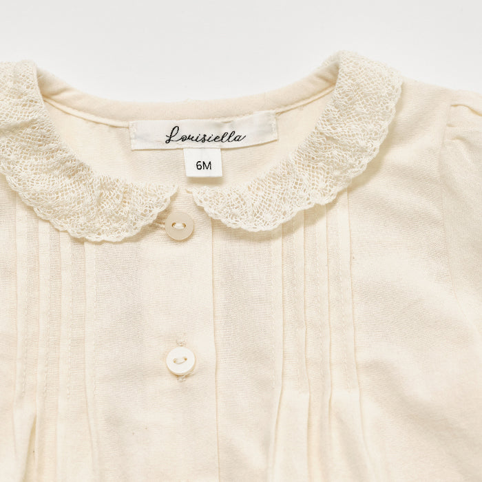 Chemisier bébé fille en coton crème