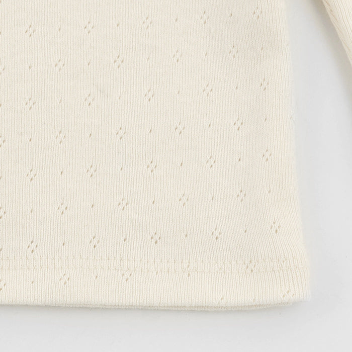 T-shirt bébé fille en coton crème