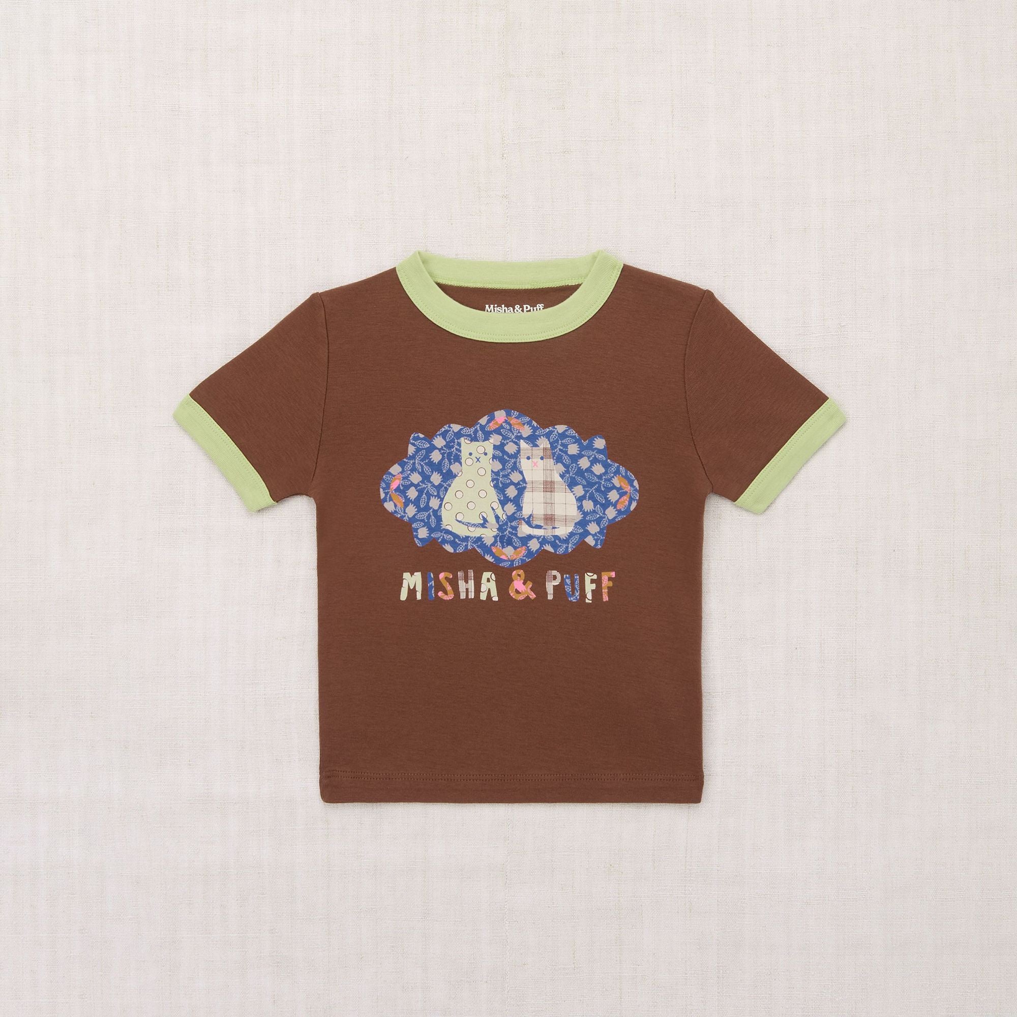 Boys & Girls Brown Printed Cotton T-Shirt