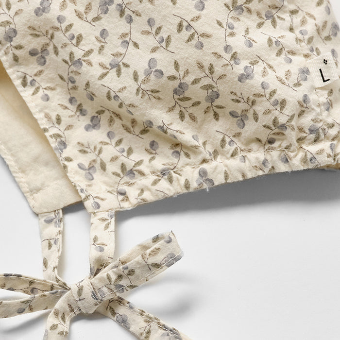 Baby Girls White Floral Cotton Hat
