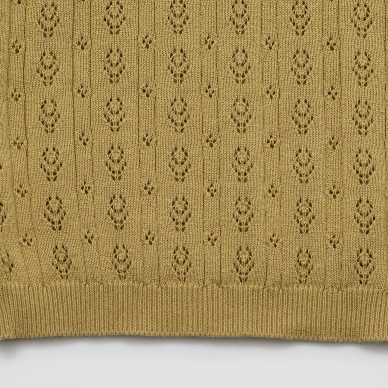 Girls Olive Cotton Knit Pullover