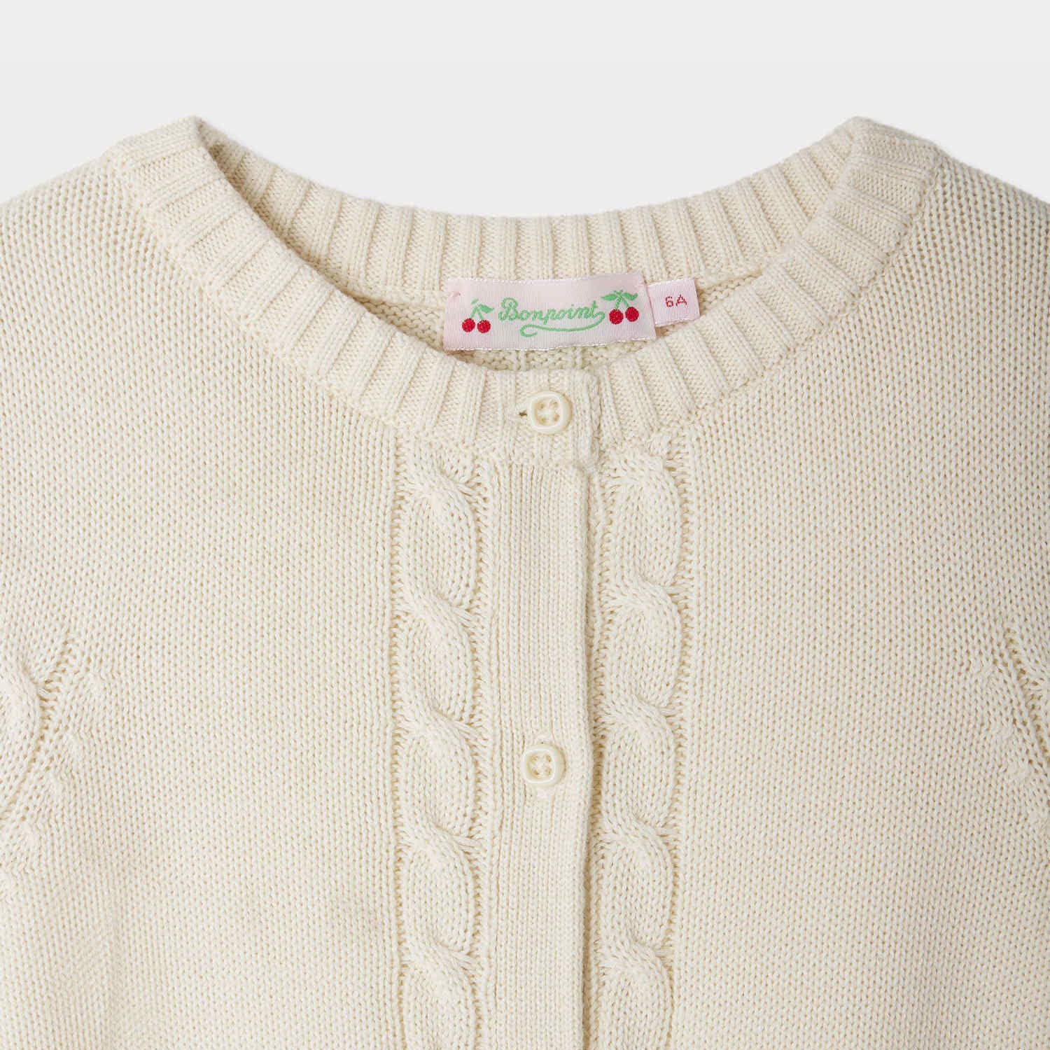 Girls White Cotton Gilet