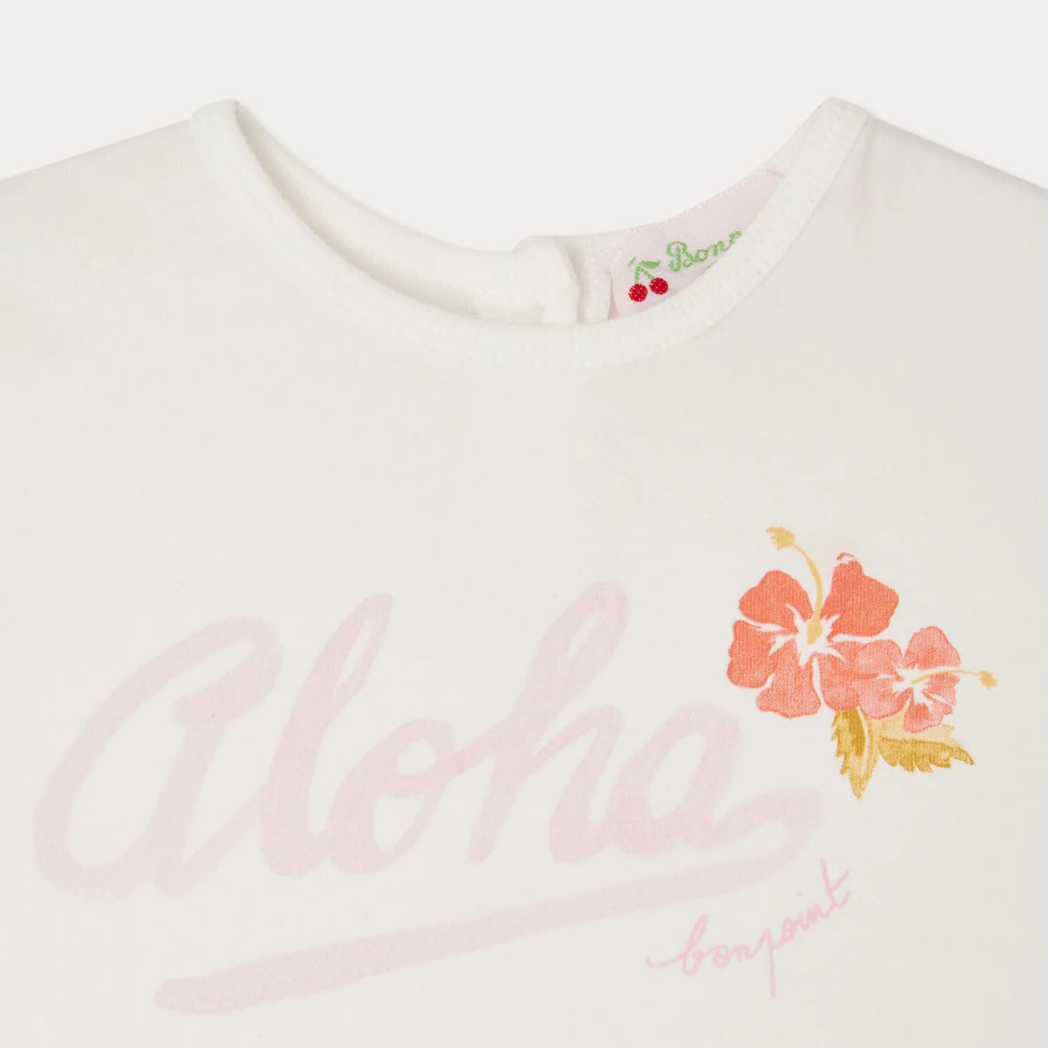 Baby Girls White Cotton T-Shirt