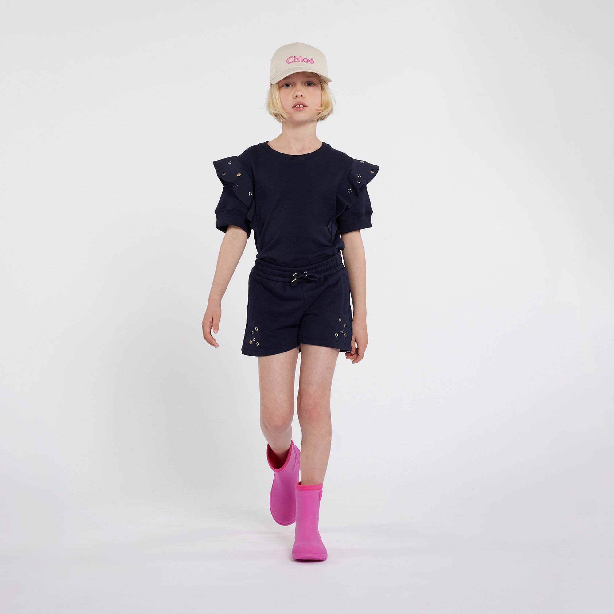Girls White Logo Baseball Cap