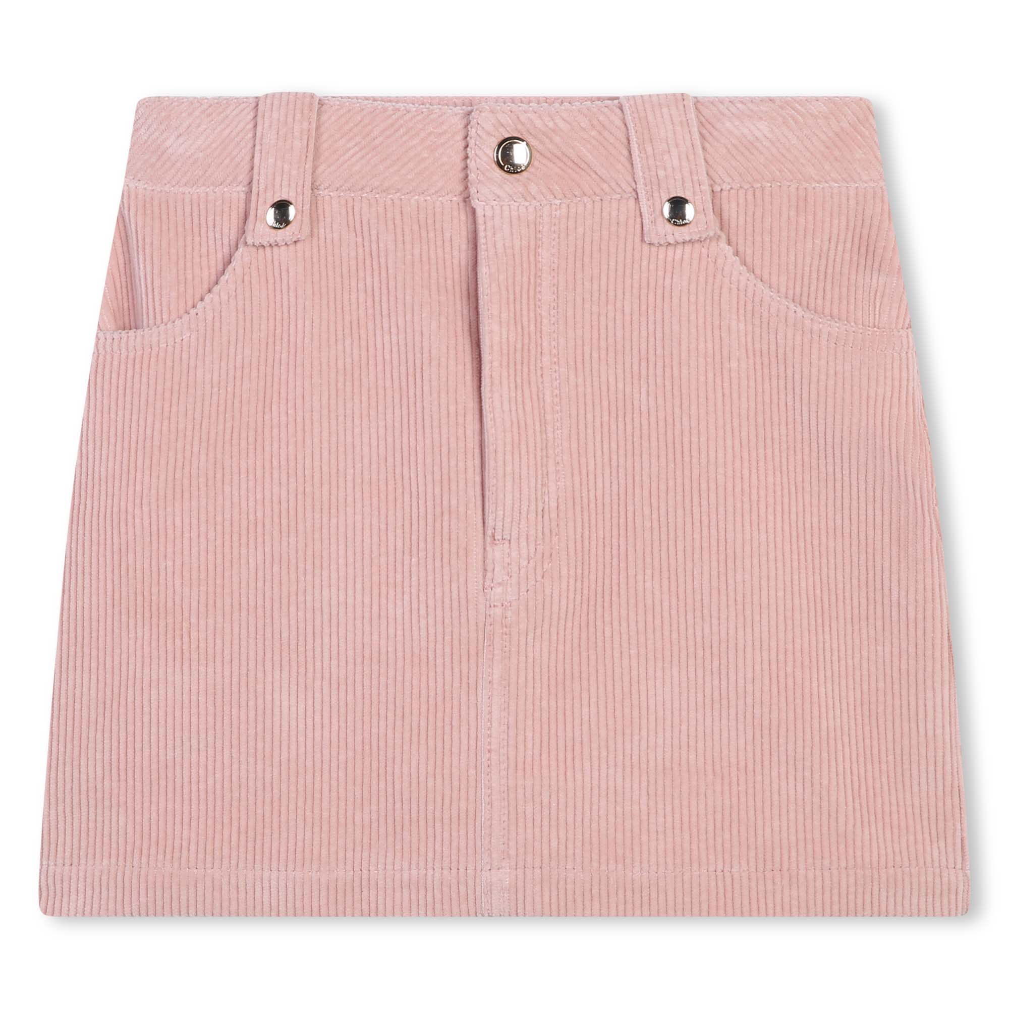 Girls Pink Corduroy Skirt