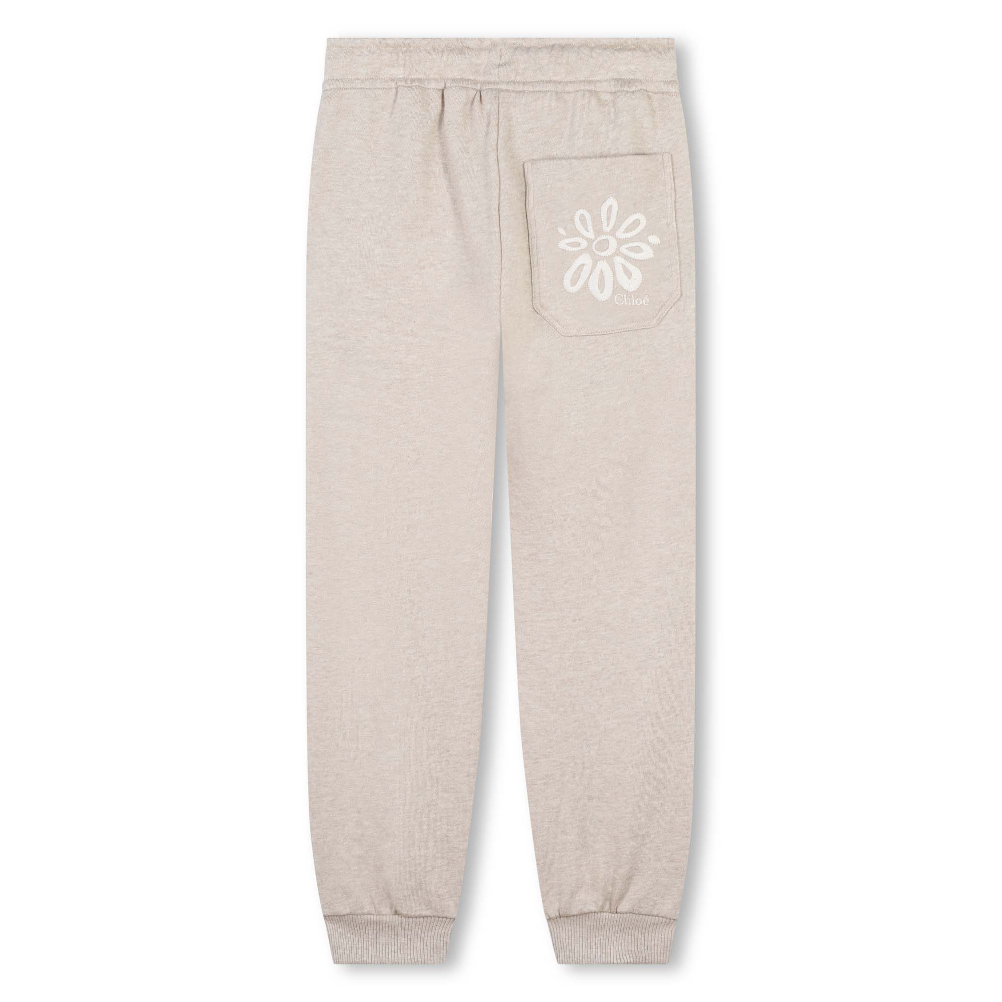 Girls Beige Cotton Trousers