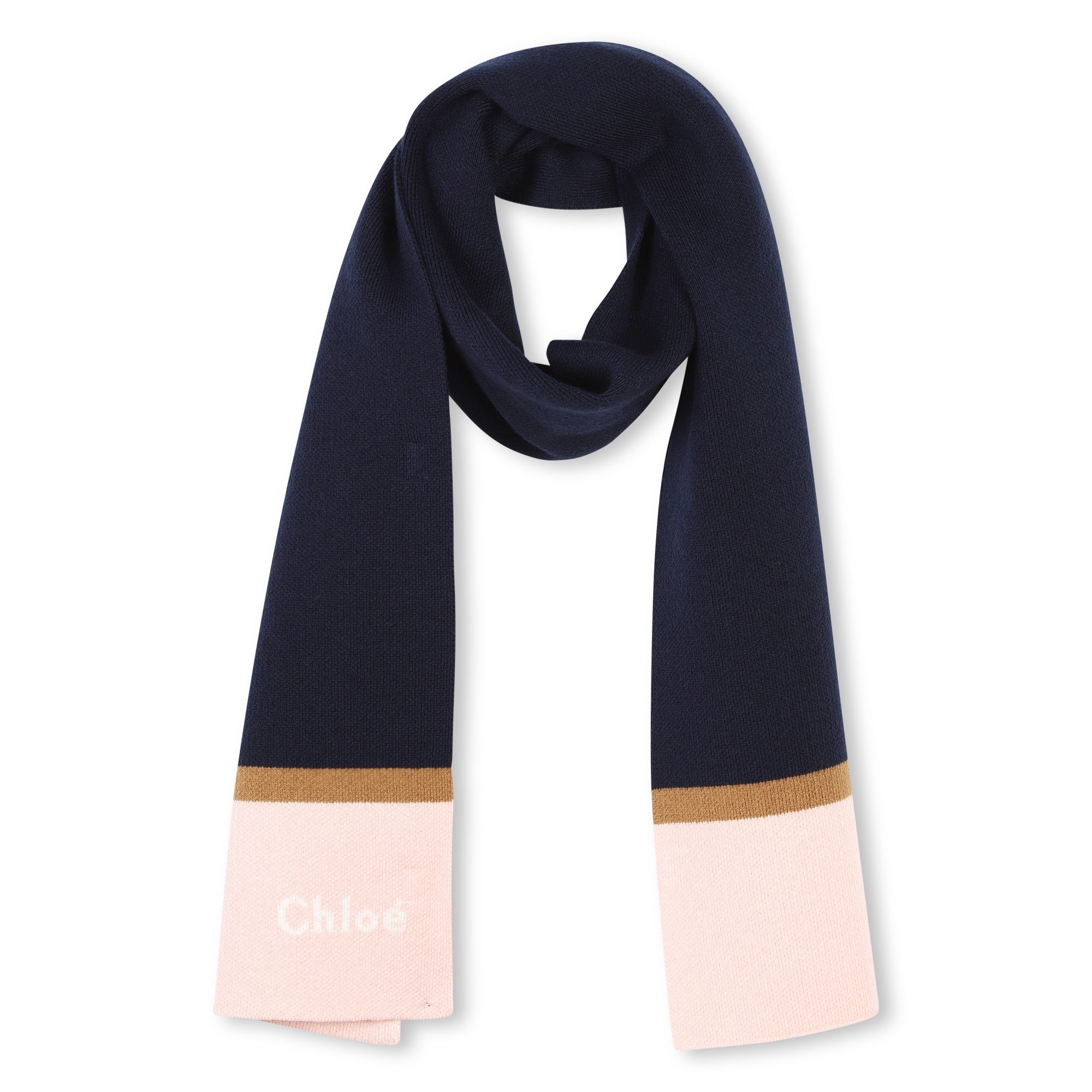 Girls Dark Blue Cotton Scarf