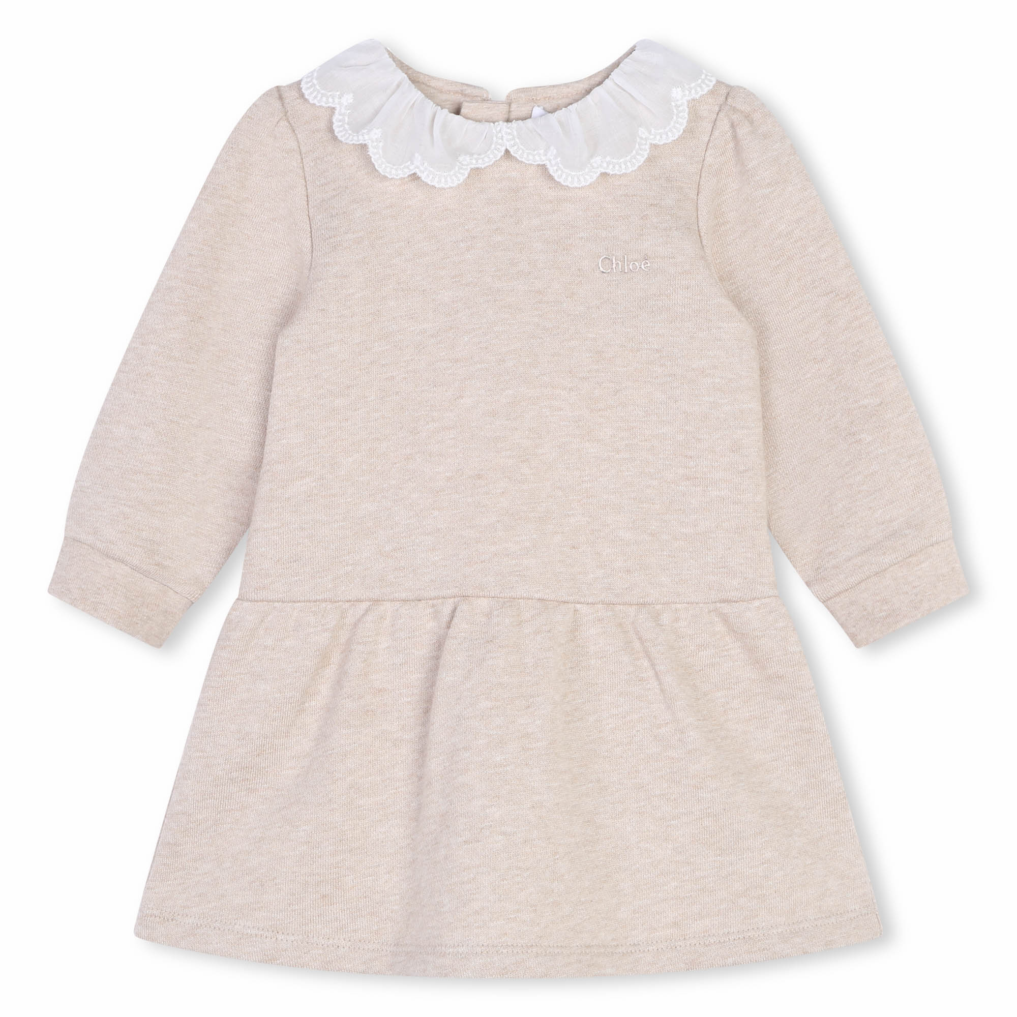 Baby Girls Beige Cotton Dress