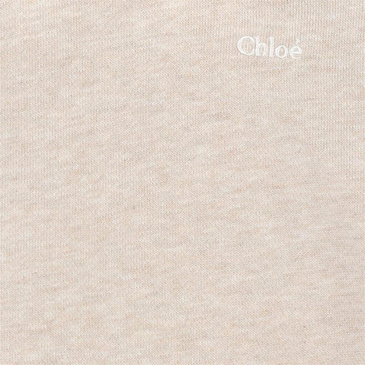Baby Girls Beige Cotton Sweatshirt
