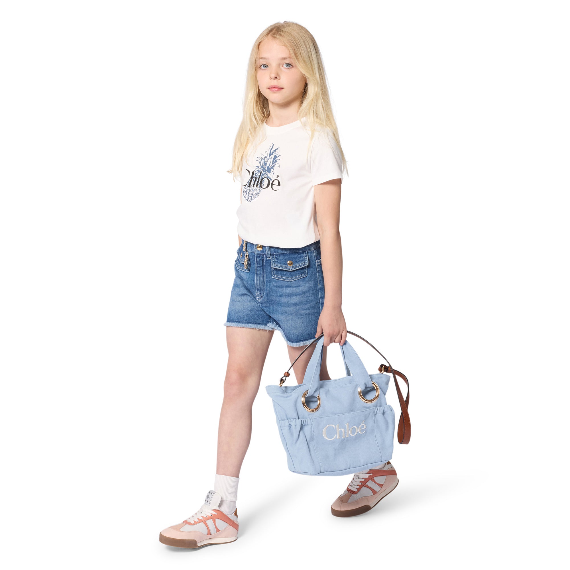 Girls Blue Denim Shorts
