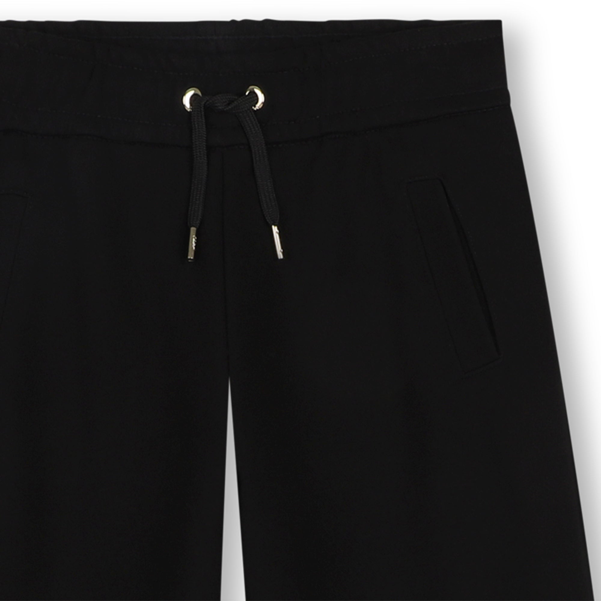 Girls Black Cotton Trousers