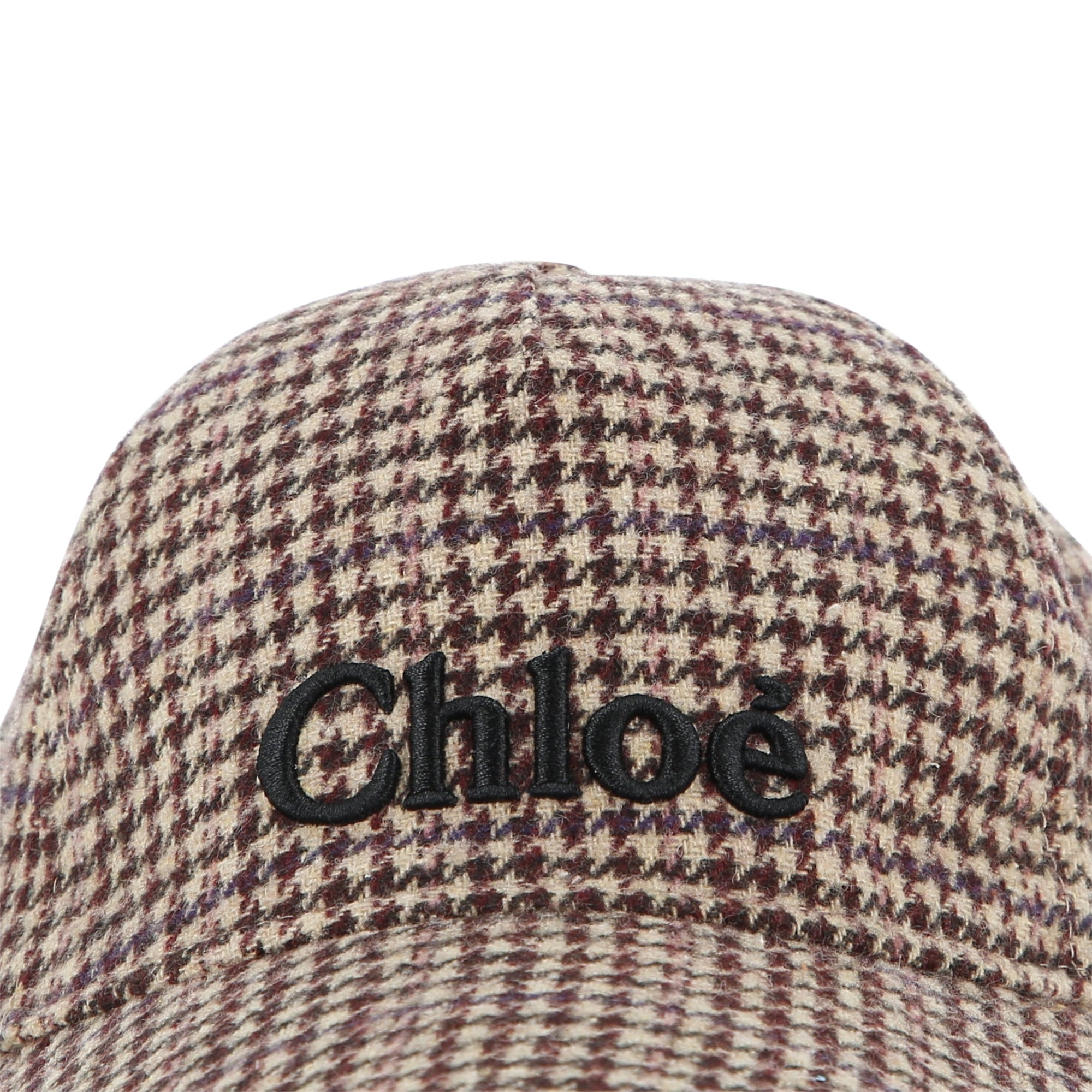 Girls Brown Houndstooth Cap