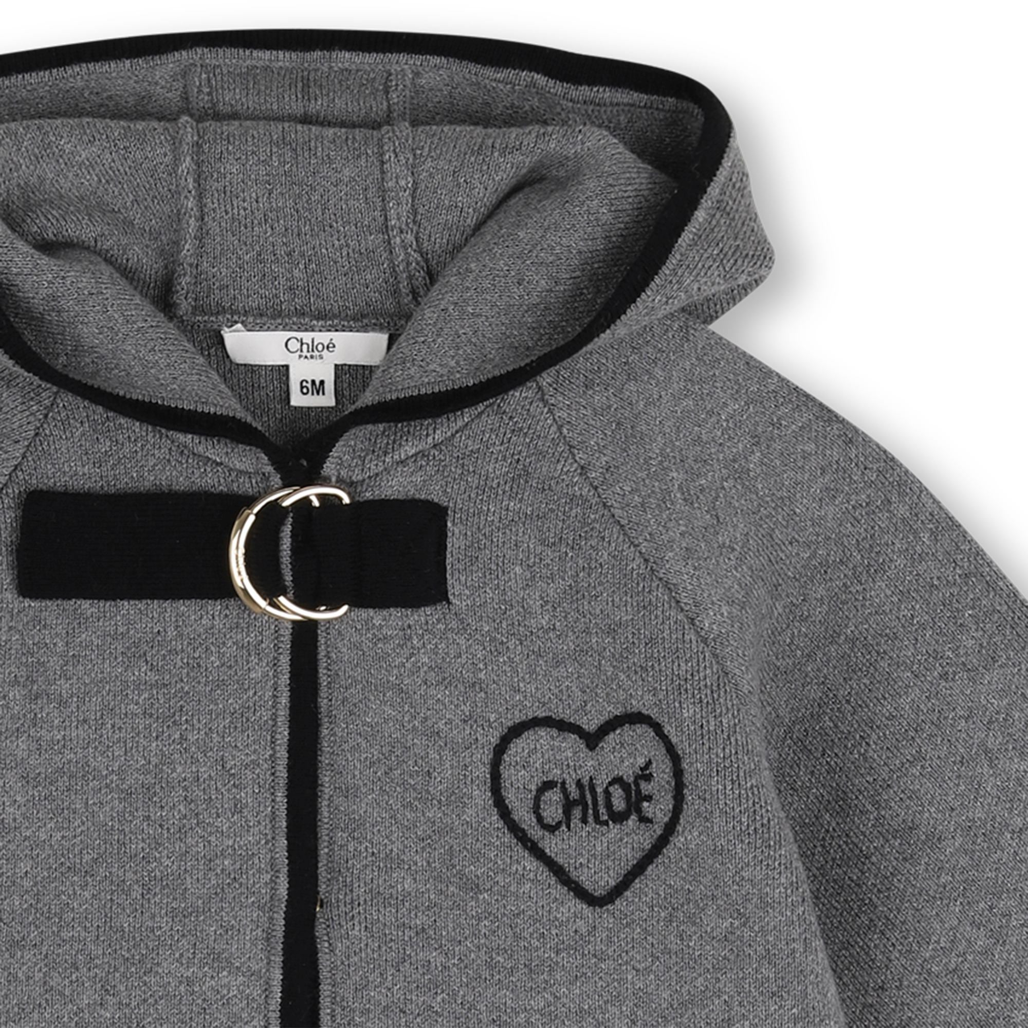 Baby Girls Grey Hooded Cape