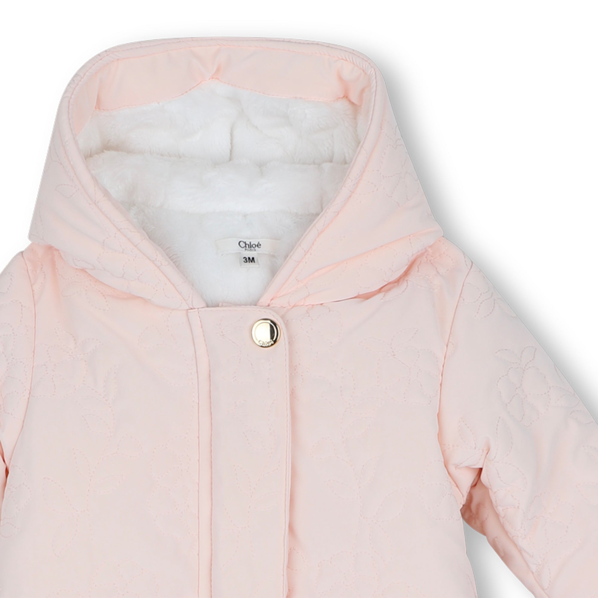 Baby Girls Light Pink Padded Babysuit