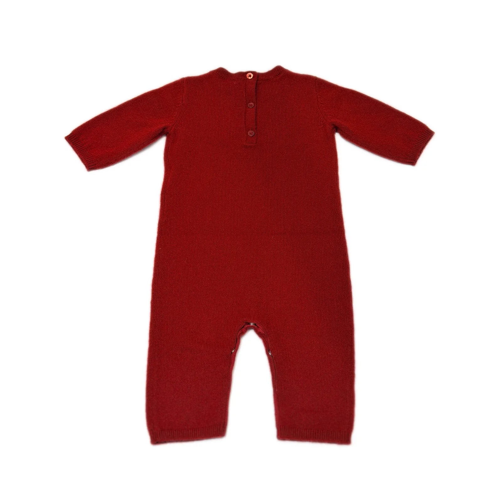 Baby Boys & Girls Red Horse Embroidered Cashmere Babysuit