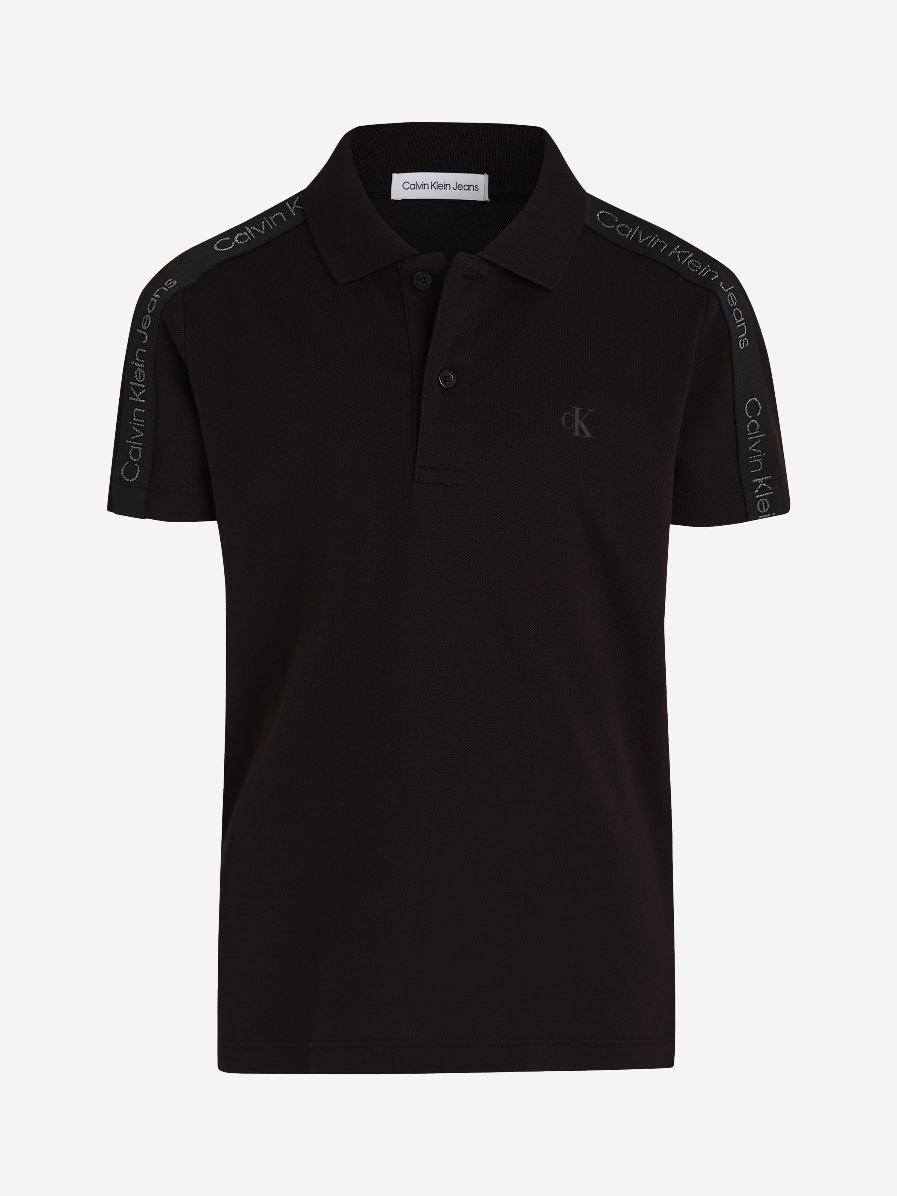 Boys Slim Fit Polo Shirt in Black